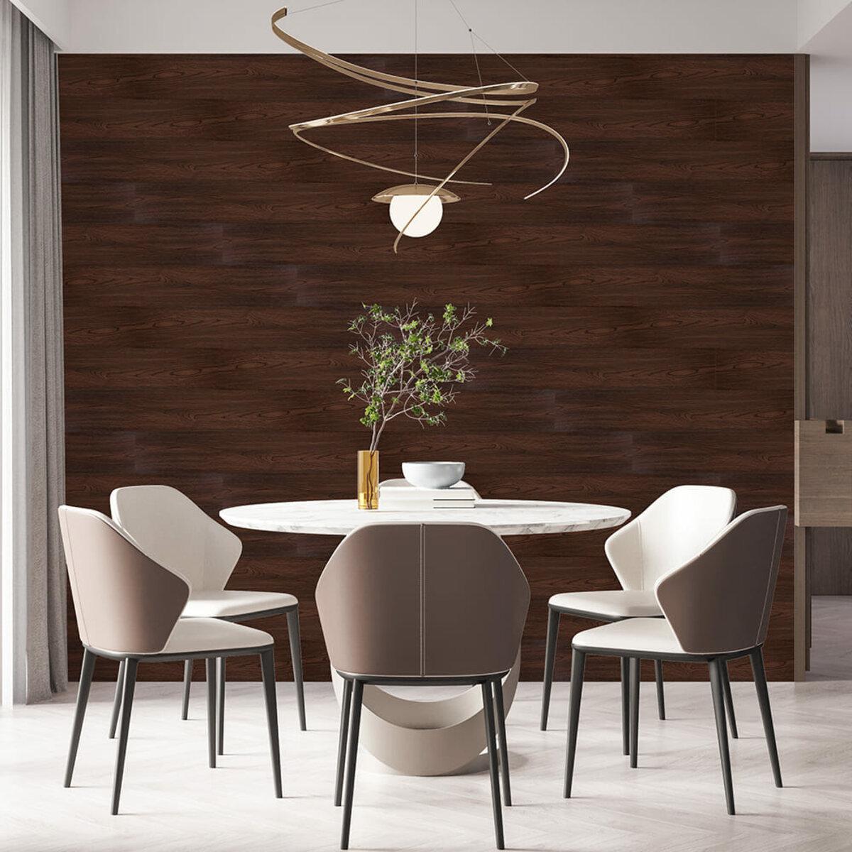 Виниловая плитка под ламинат 152х914 мм венге в интерьере — матовая фактура дерева