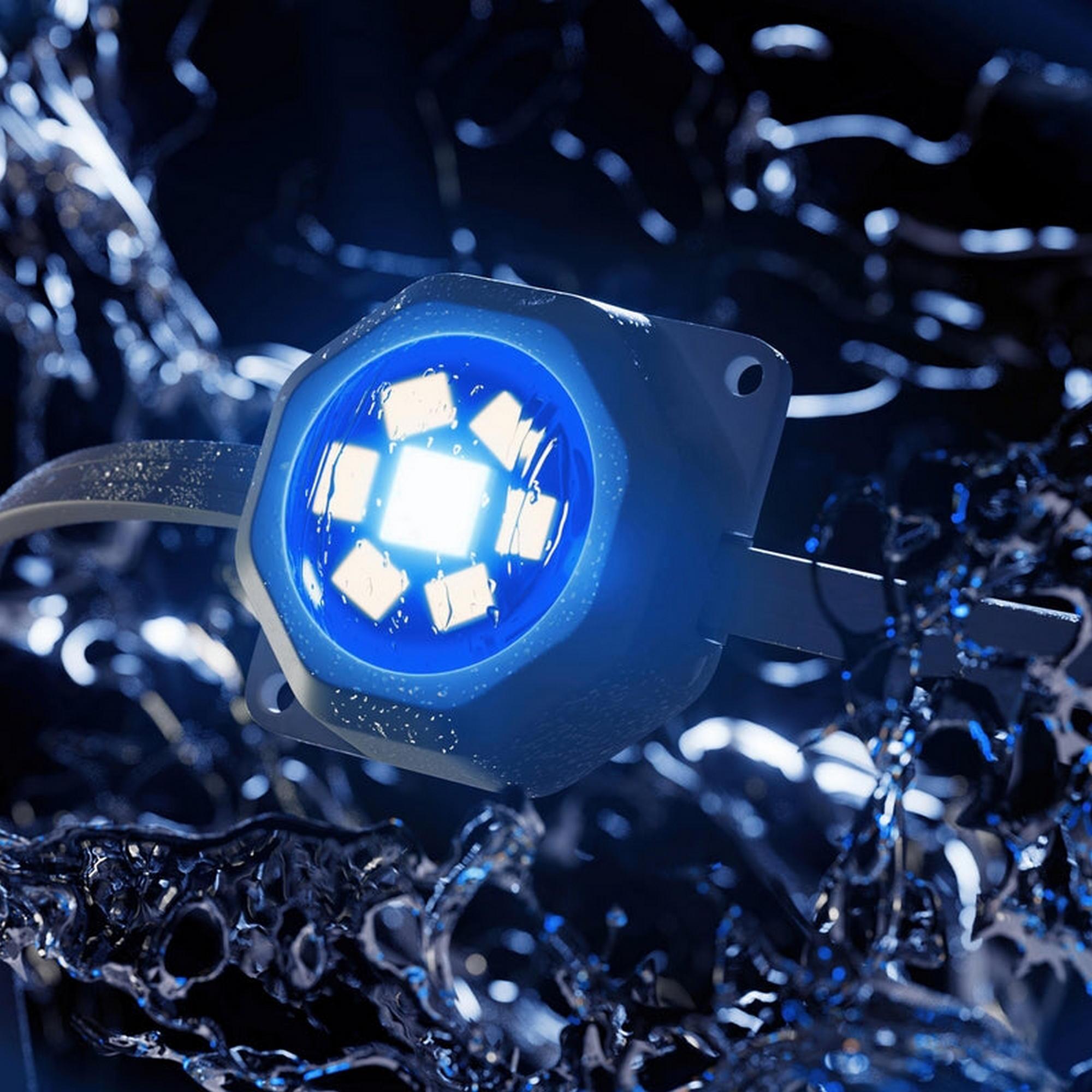 умная RGB гирлянда для улицы 72 LED на белом кабеле, подсветка фасада и управление через приложение