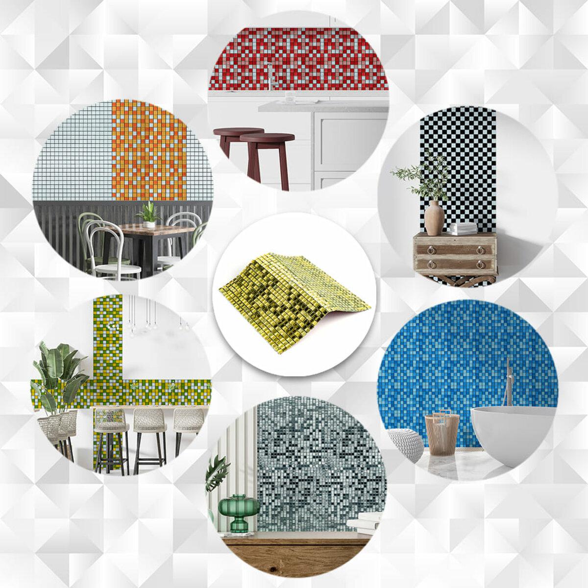 Зеркальная стеклянная мозаика для ванной 298х298 золото — декоративная мозаика в интерьере