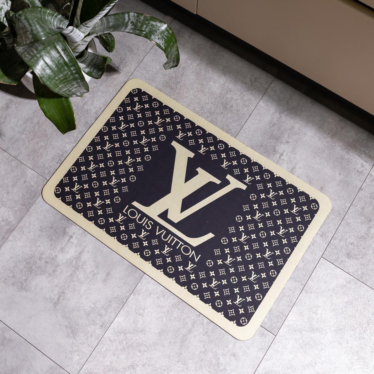 Діатомітовий придверний килимок Monogram 58×38 см в інтер'єрі передпокою