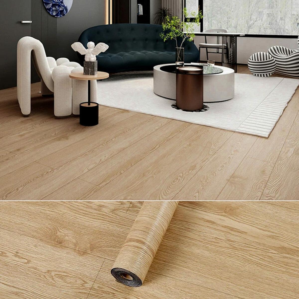 Виниловое напольное покрытие IXPE в интерьере — имитация ламината, рулон 3000x600x1,5 мм