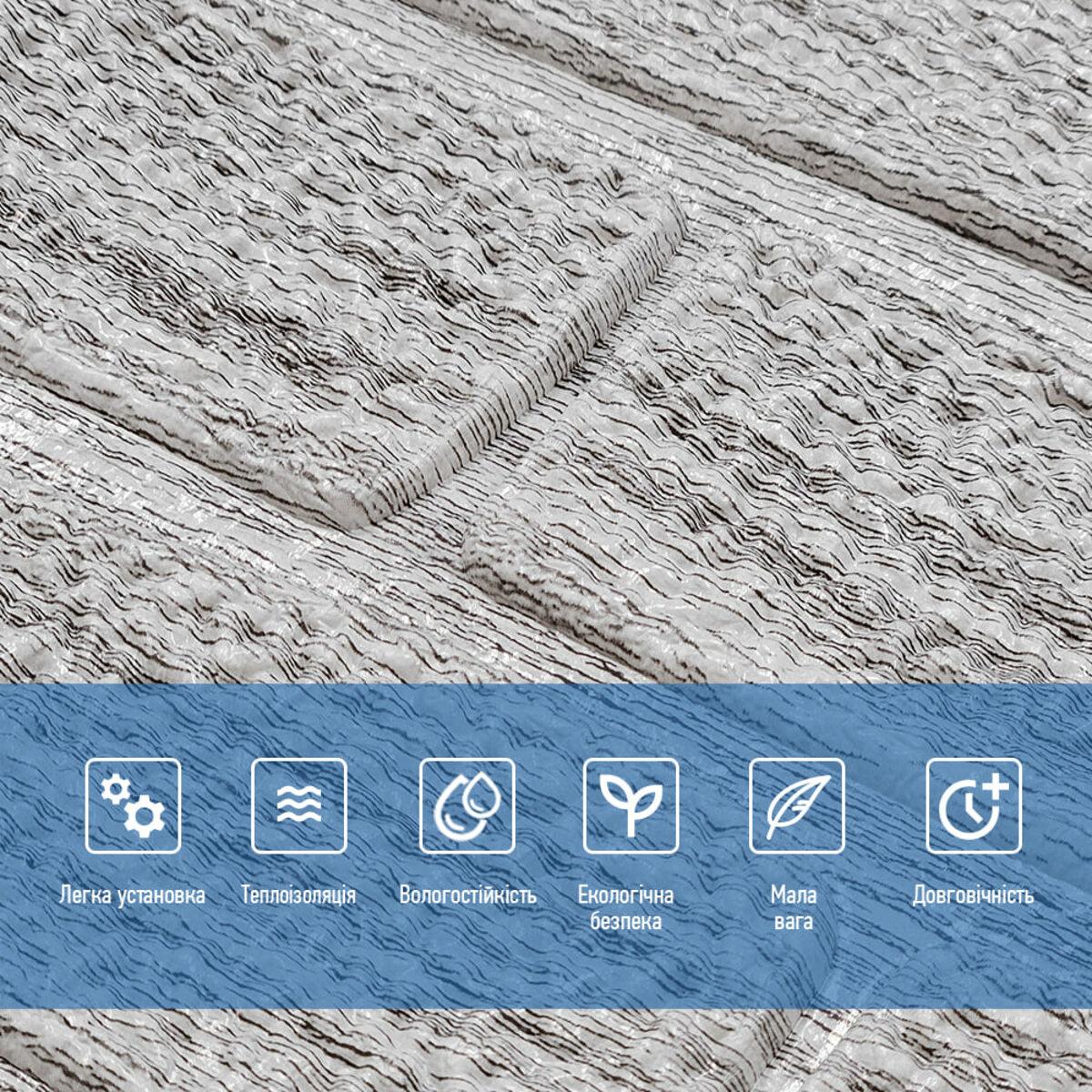 крупный план панели из вспененного полипропилена Камень кофе 5 мм фактура