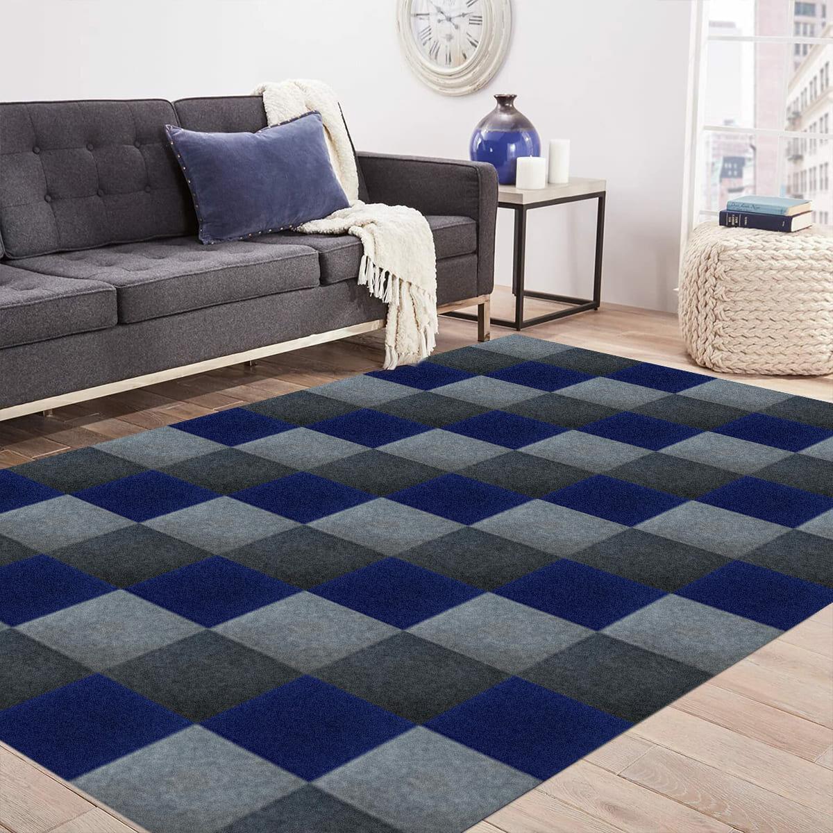 Самоклеящаяся ковровая плитка серого цвета 300х300 мм в прихожей — ковролиновая плитка для пола и стен