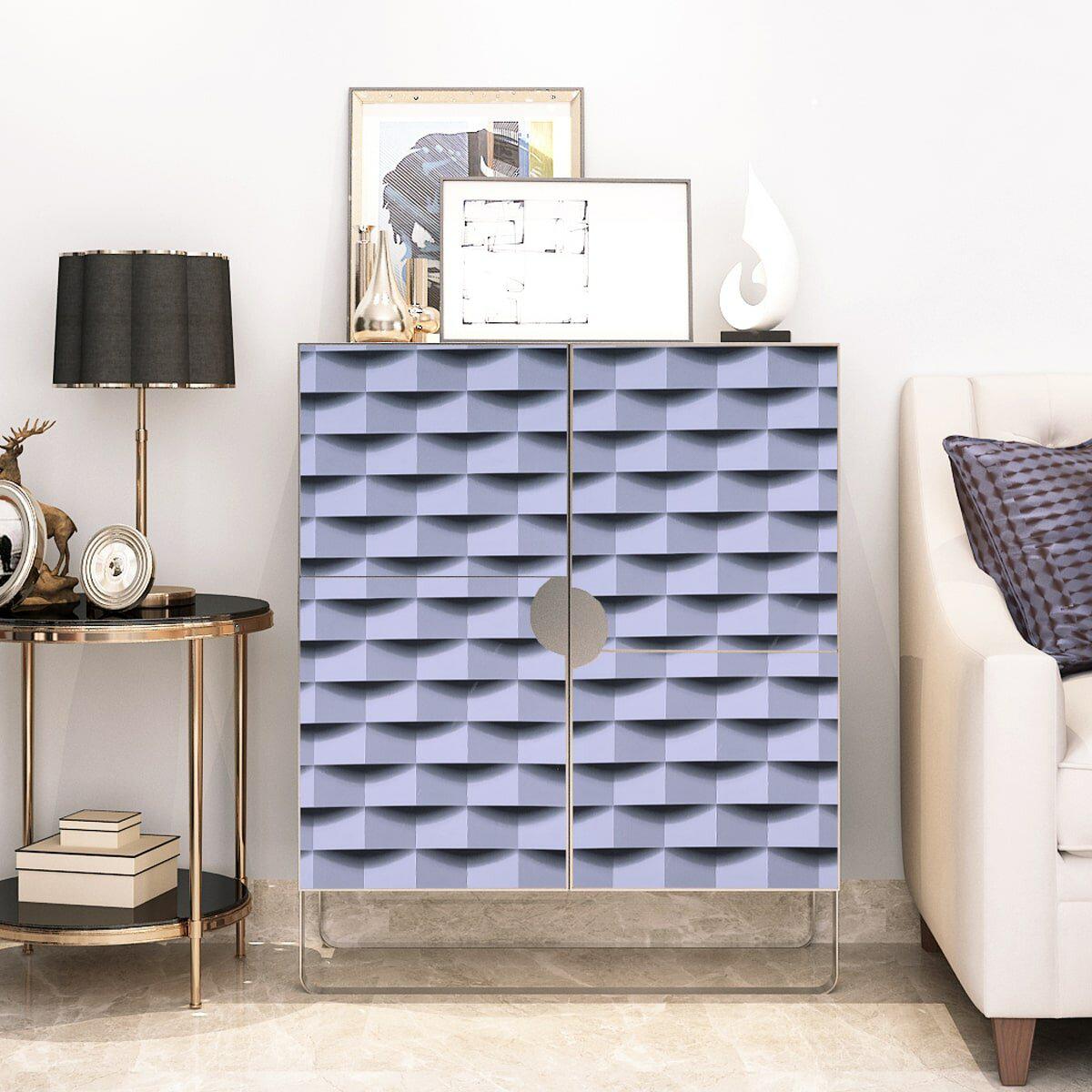 Пленка лавандовый рисунок 0,45х10м в интерьере — пленка для реставрации мебели и дверей