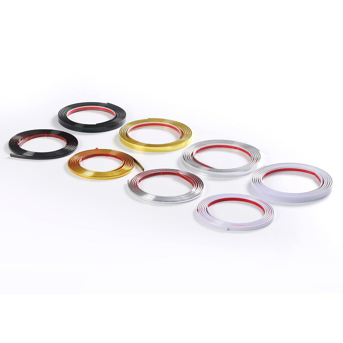 Золотой D‑образный молдинг 3м — декоративная окантовка для стен и панелей