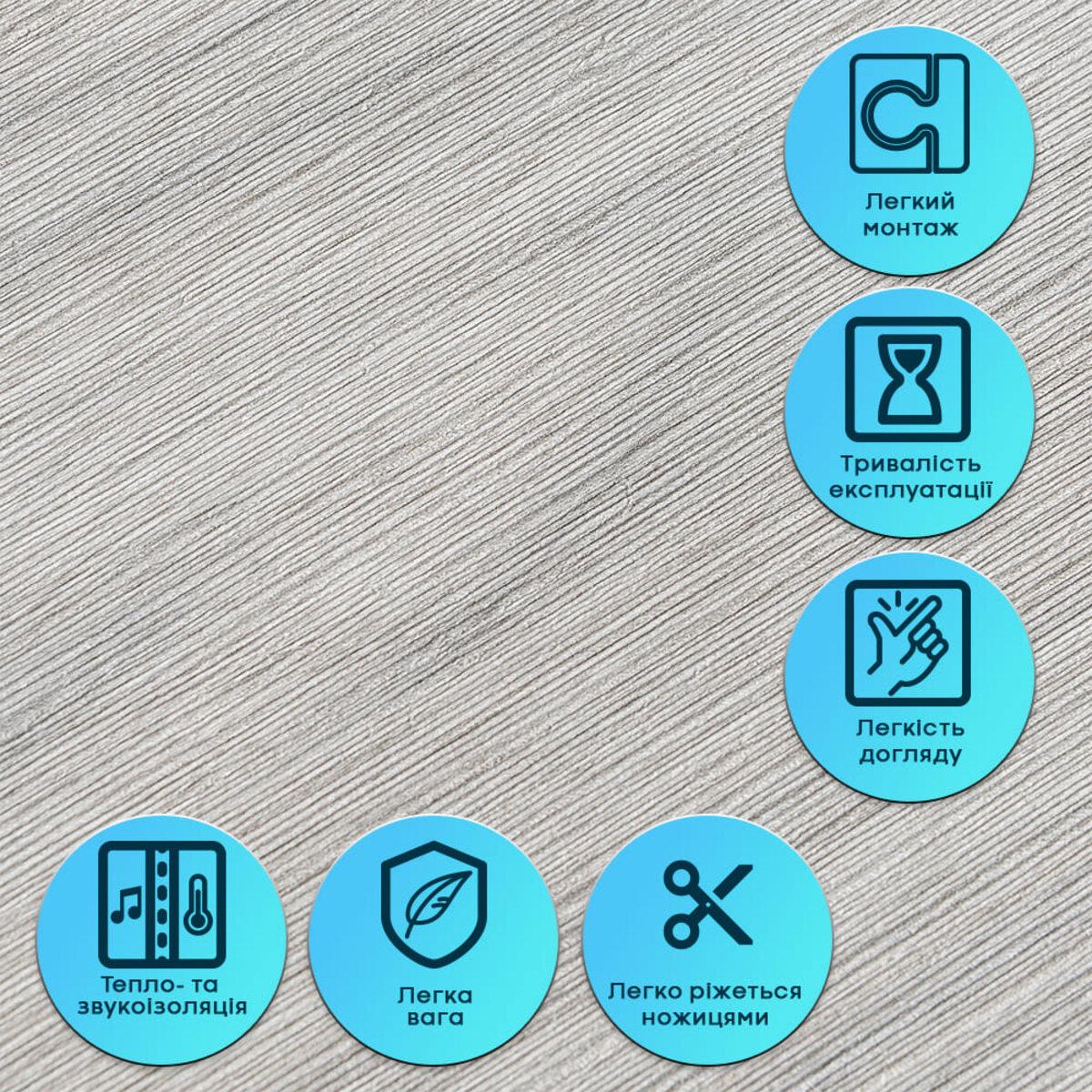 Самоклеюча гнучка шовкова штукатурка в інтер’єрі вітальні під попелясте дерево