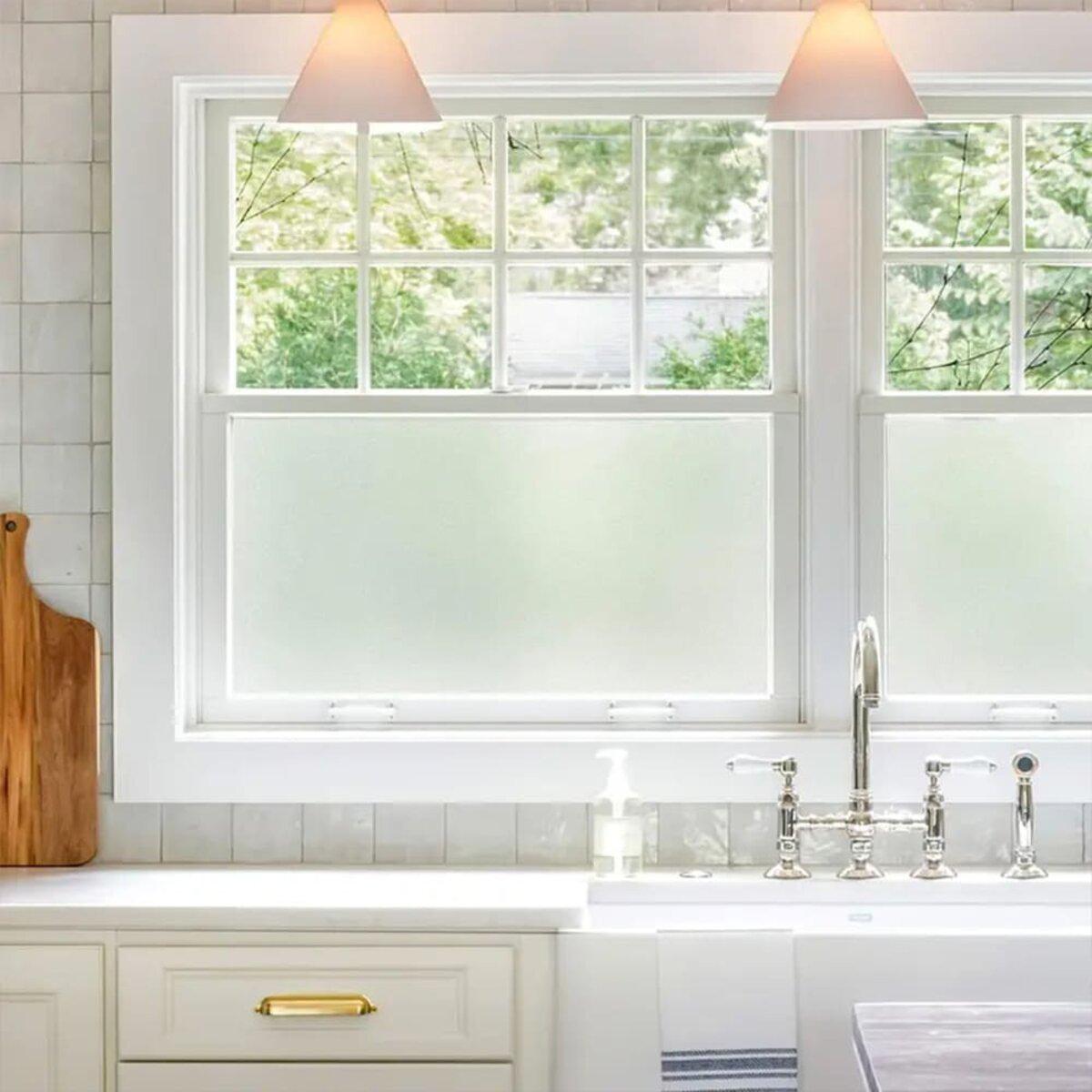 офисное стекло с матовой ПВХ пленкой 600x3000 мм — матовая оконная пленка для стекла