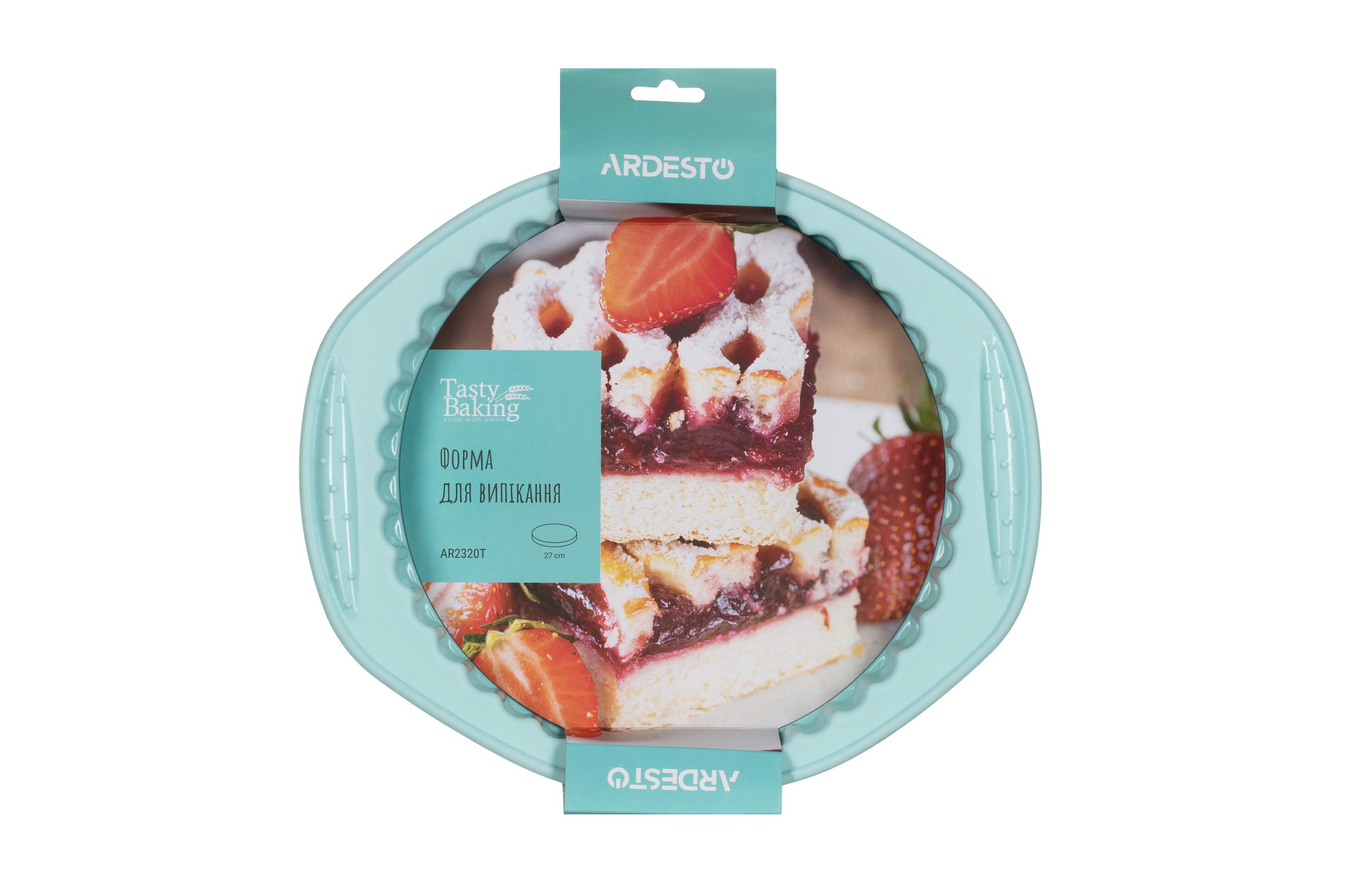 Силиконовая форма для выпекания 30.5×27×3 см голубая, термостойкая форма для выпечки