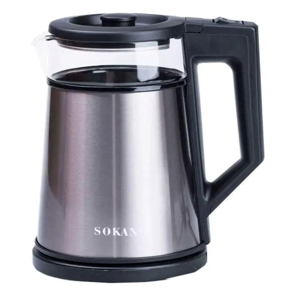 электрочайник 1.7 литра с дисковым нагревом и нержавеющей сталью