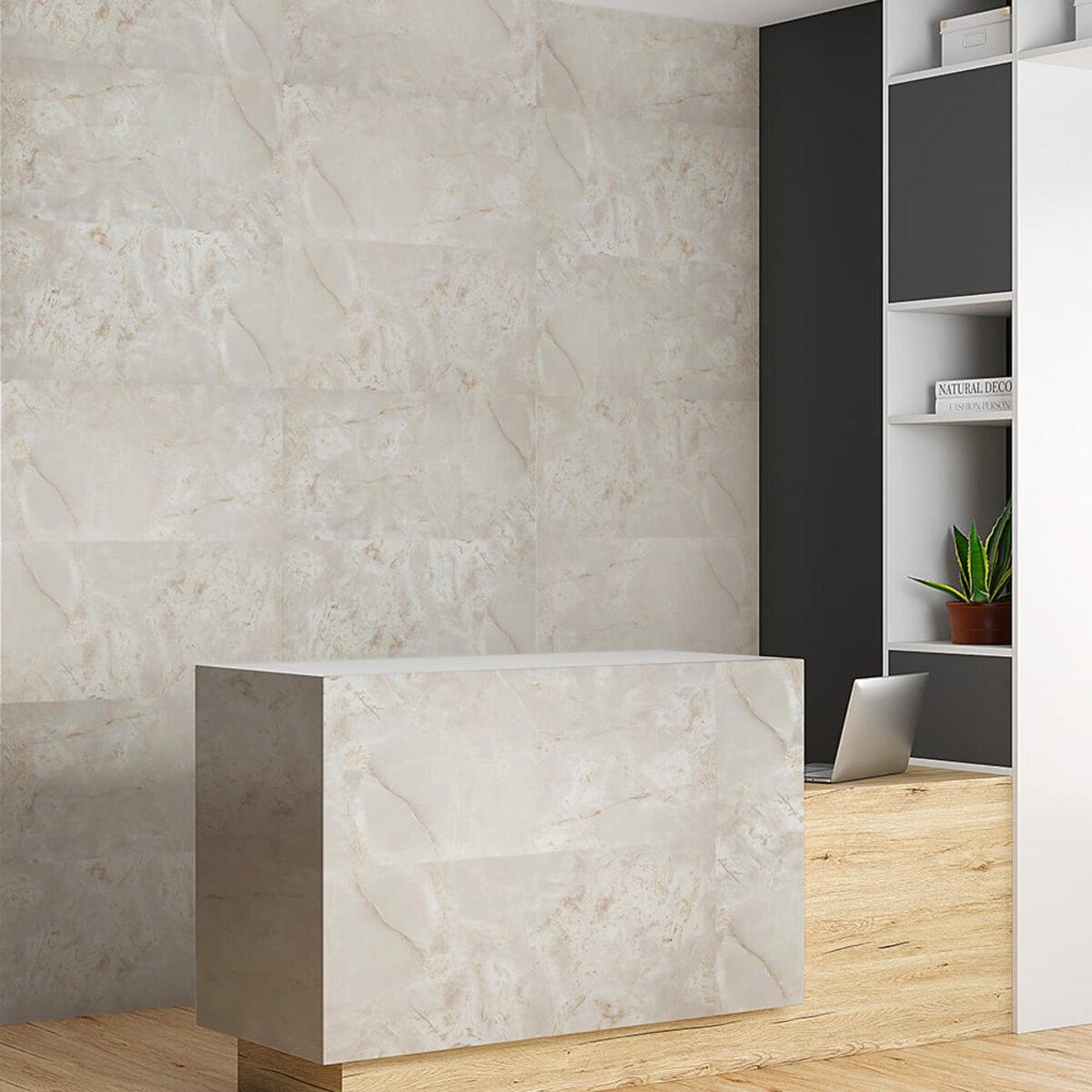 виниловая плитка мраморный эффект 600x300 в интерьере