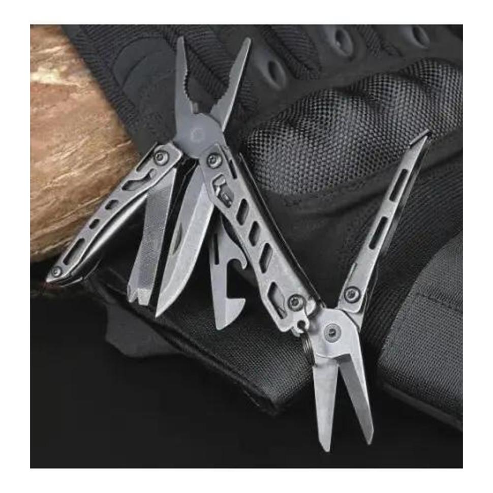 мини мультитул NexTool Mini Flagship черный с плоскогубцами и ножом, карманный мультитул 10 функций