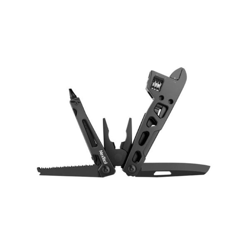 мультитул NexTool Vanguard открытый — 9 функций, плоскогубцы и пила, карманный складной мультитул для похода
