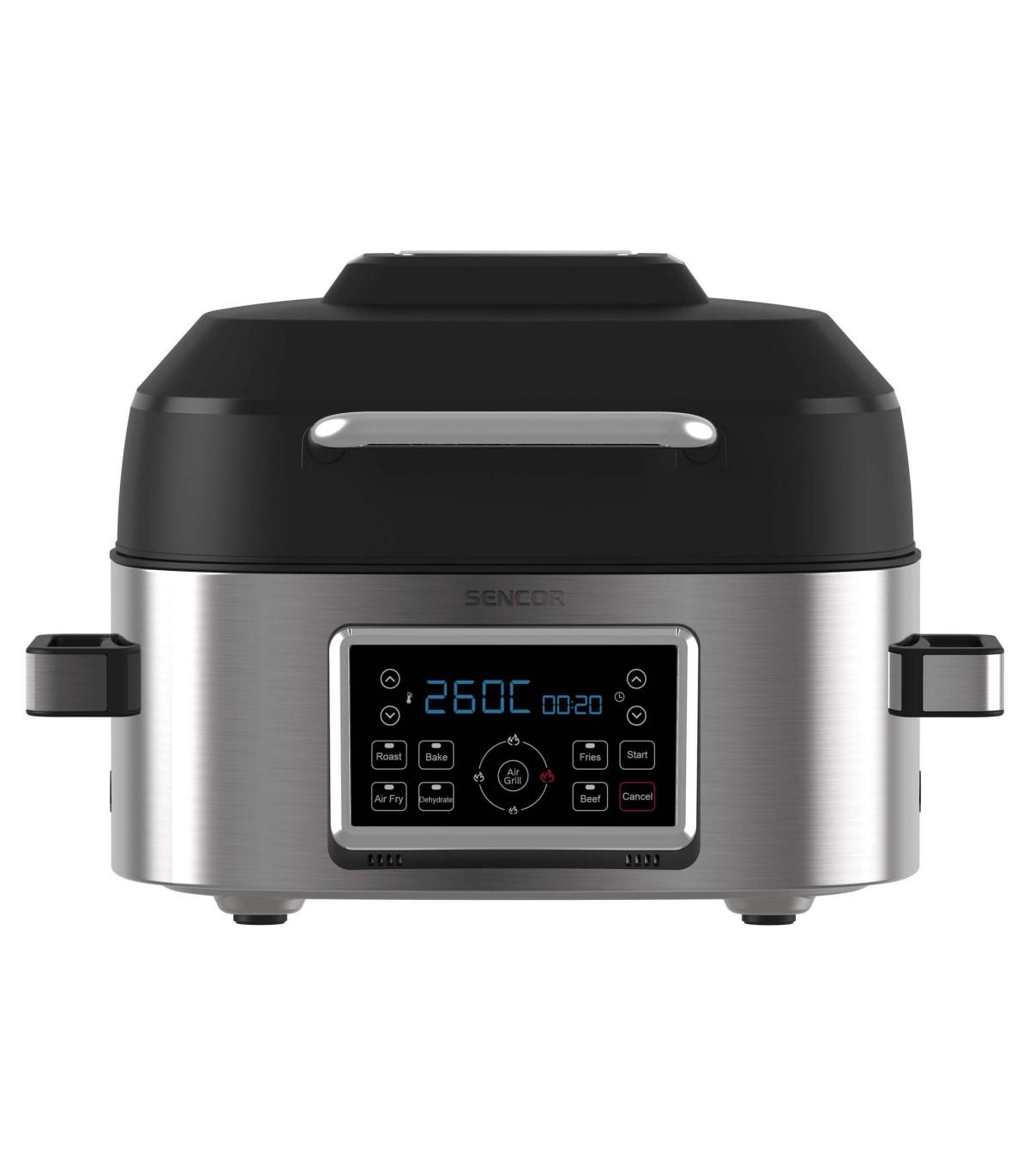 Мультипечь Sencor Vita — фронтальная панель с сенсорным управлением и дисплеем, мультипечь с сенсорным управлением и таймером