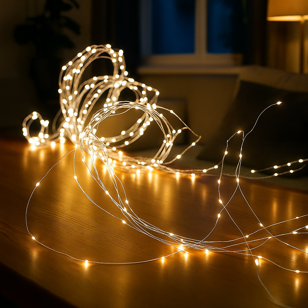 гирлянда конский хвост 3 метра теплое желтое свечение — декоративная гирлянда роса 600 led