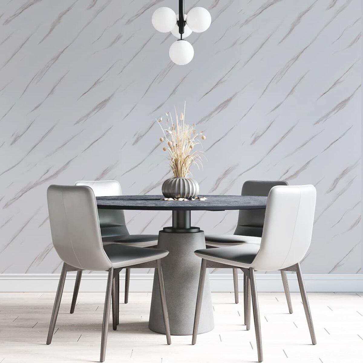 Рулонная самоклеящаяся плитка 600x3000мм в интерьере гостиной — самоклеящаяся стеновая плитка в рулоне