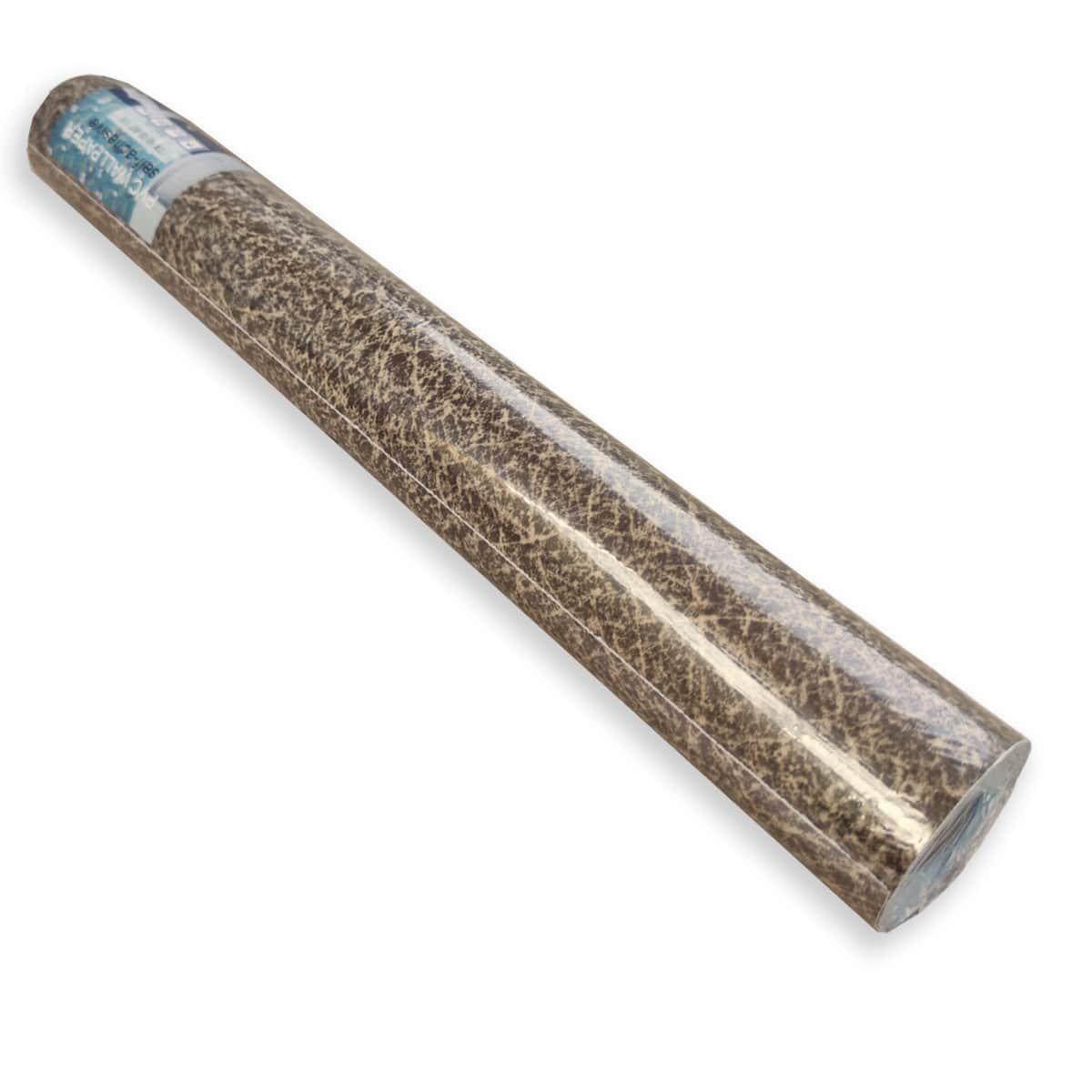 рулон самоклеящейся пленки 0,45х10м желтая паутинка — упаковка и вид рулона