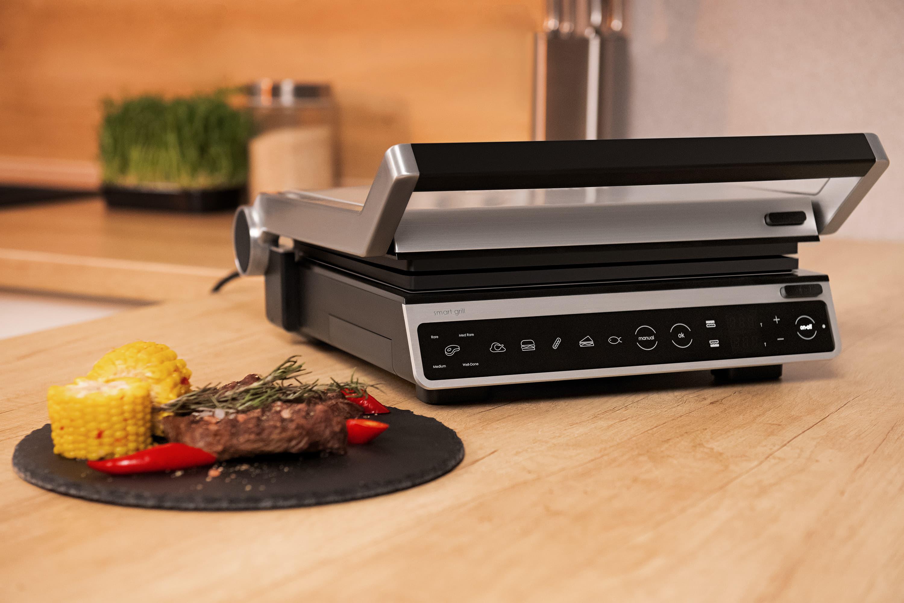 Электрогриль в интерьере — прижимной гриль с сенсорной панелью и 6 программ