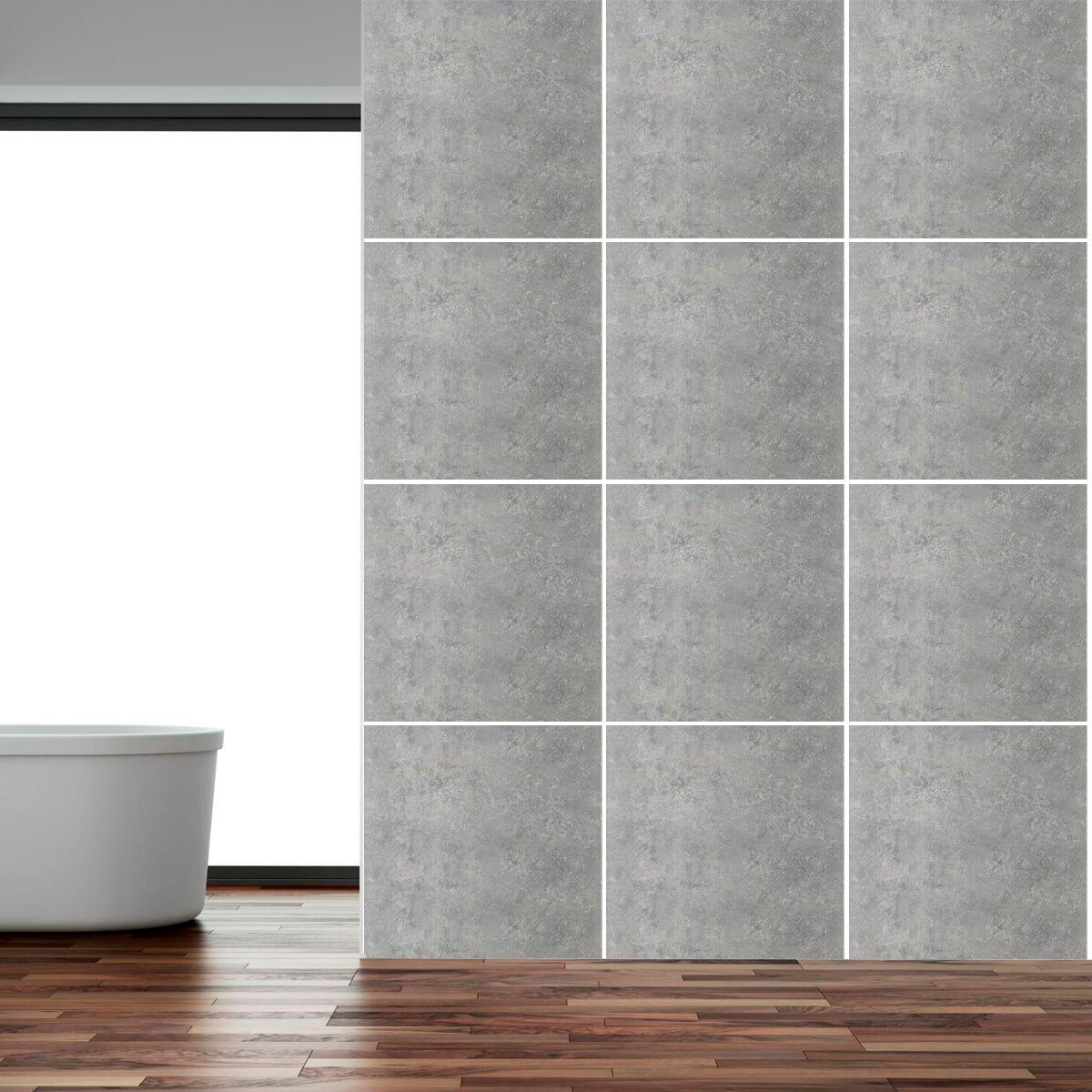 ПВХ панели 600х600 для стен в интерьере ванны — декоративная плита под бетон 600x600