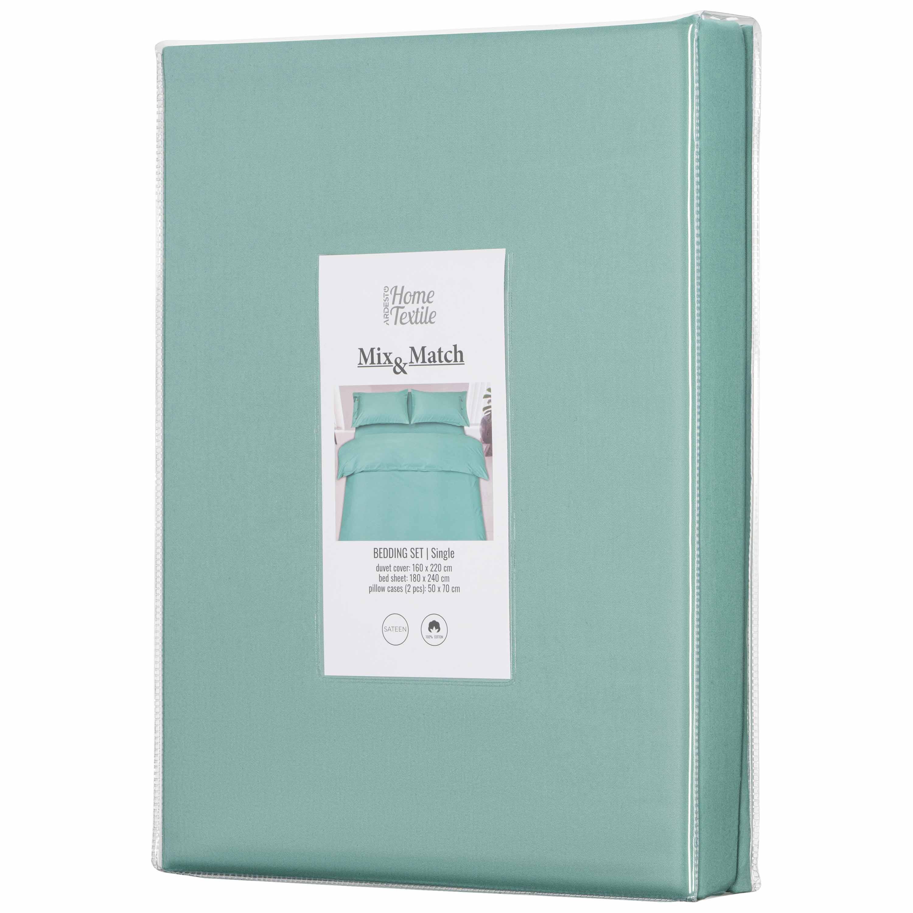 набор постельного белья шалфей упаковка Ardesto Mix&Match хлопок сатин