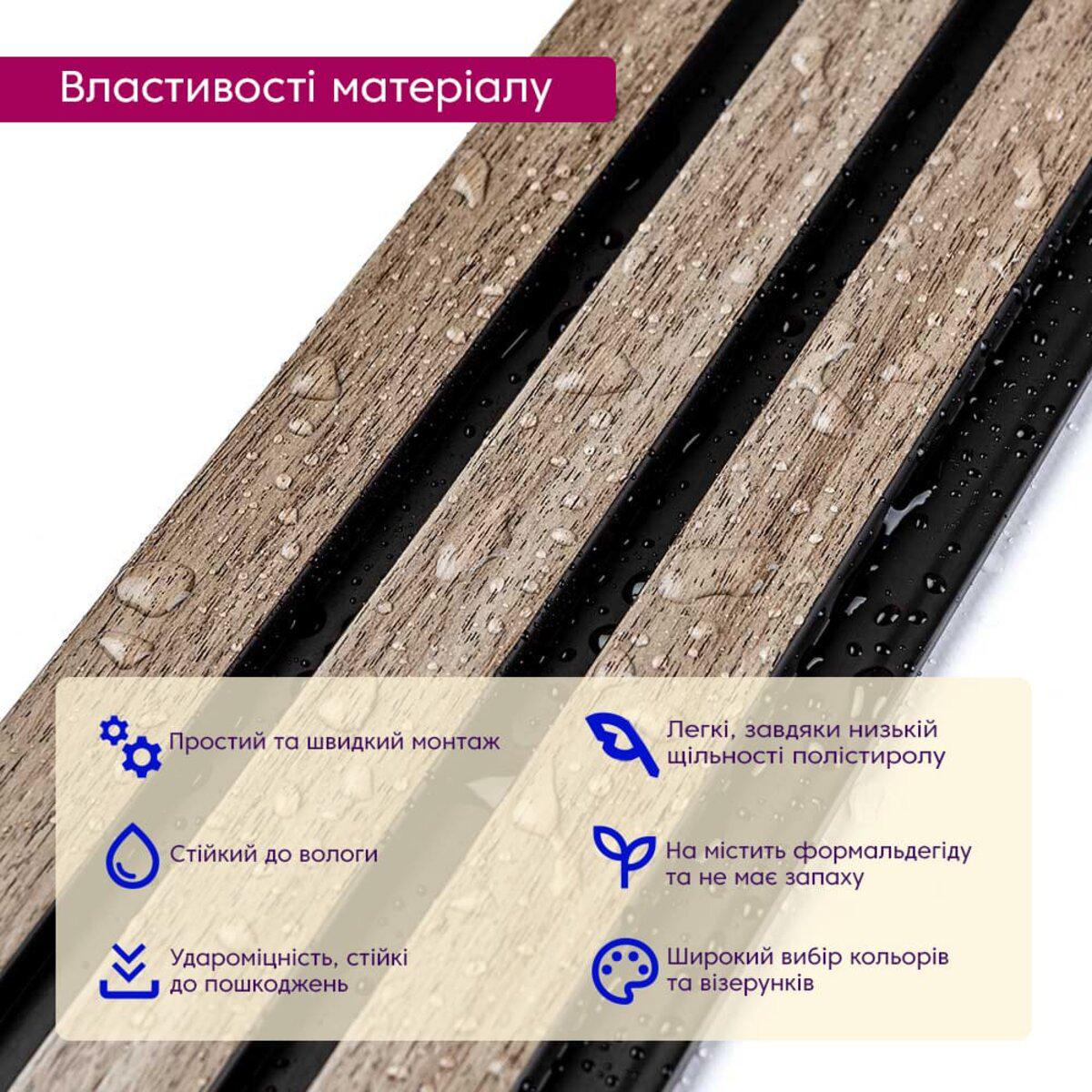 Рейка PS 120×2900×12 мм водостойкая поверхность — панели рейки под дерево