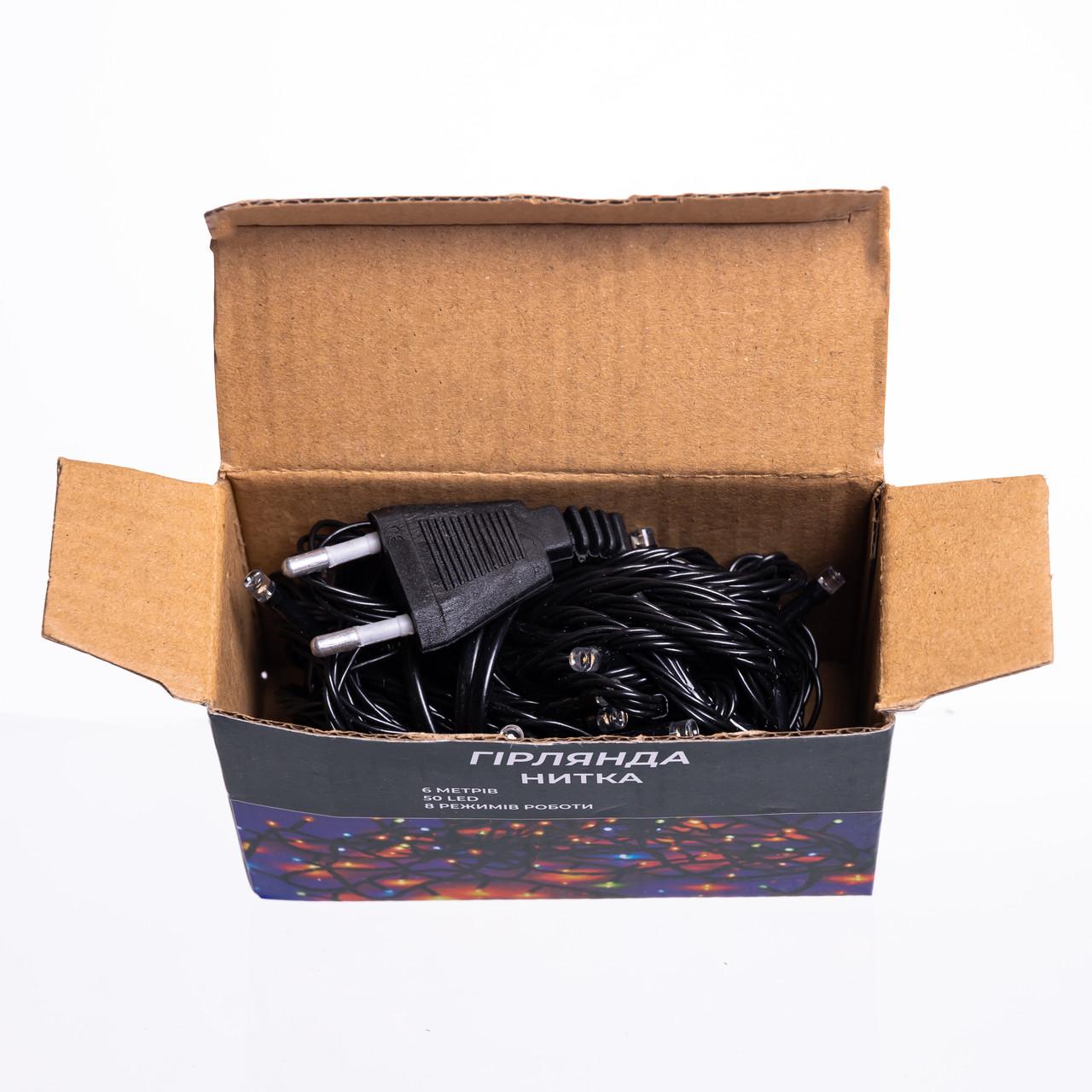 нить гирлянда для интерьера — 6 м тёплый жёлтый свет на окне