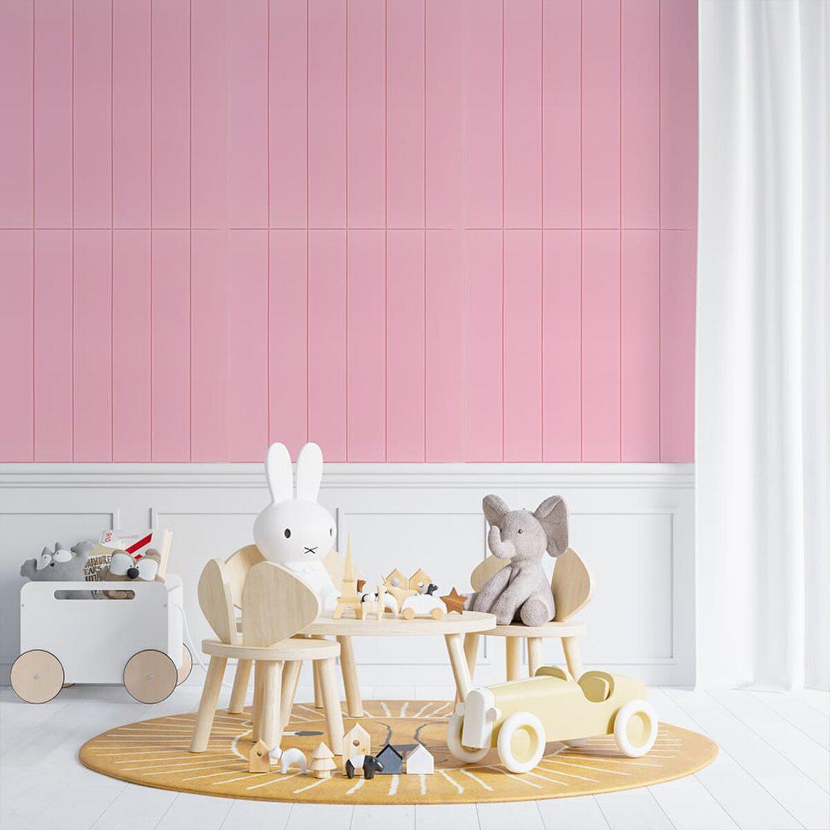 панели розовое дерево для стен в интерьере детской — самоклеящиеся 3D панели 700x700