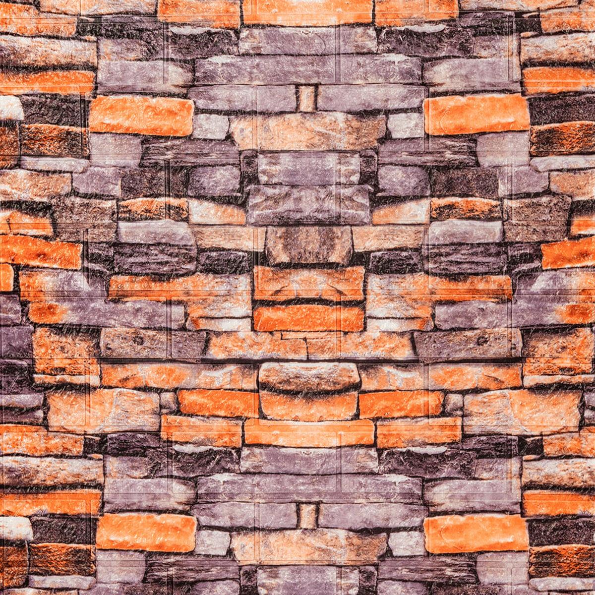 Крупный план текстуры панели под кирпич из вспененного полипропилена, панели под старый кирпич для стен