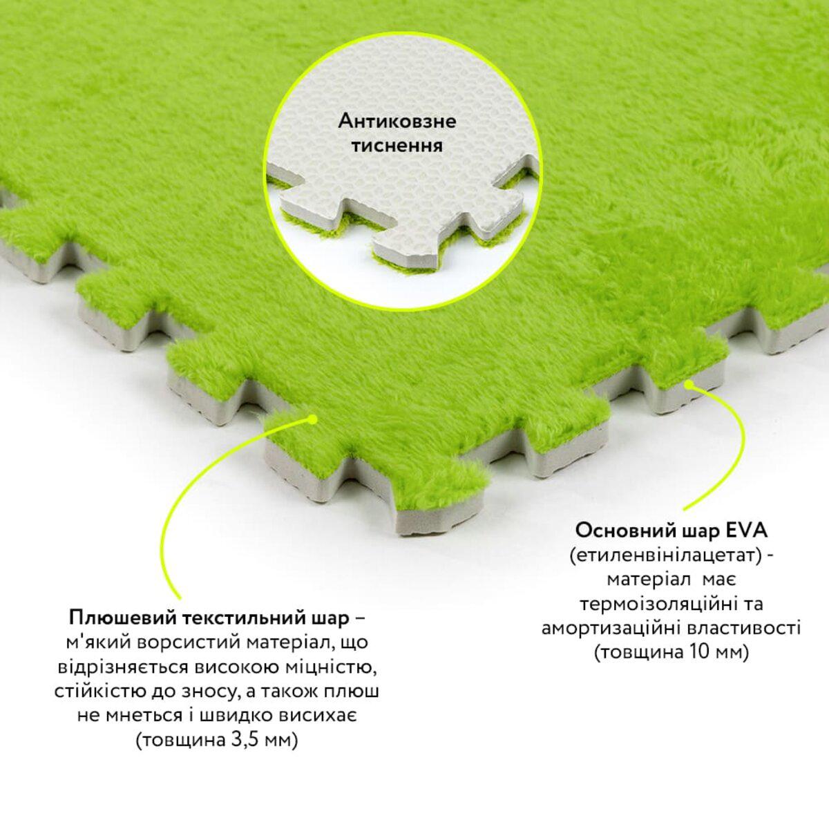 плюшевый текстильный слой и основа EVA — мягкие пазлы для игр, антискользящее тиснение