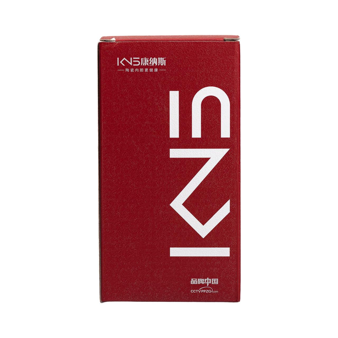 вакуумная термокружка с керамической колбой 380 мл — верхний вид с открытым клапаном