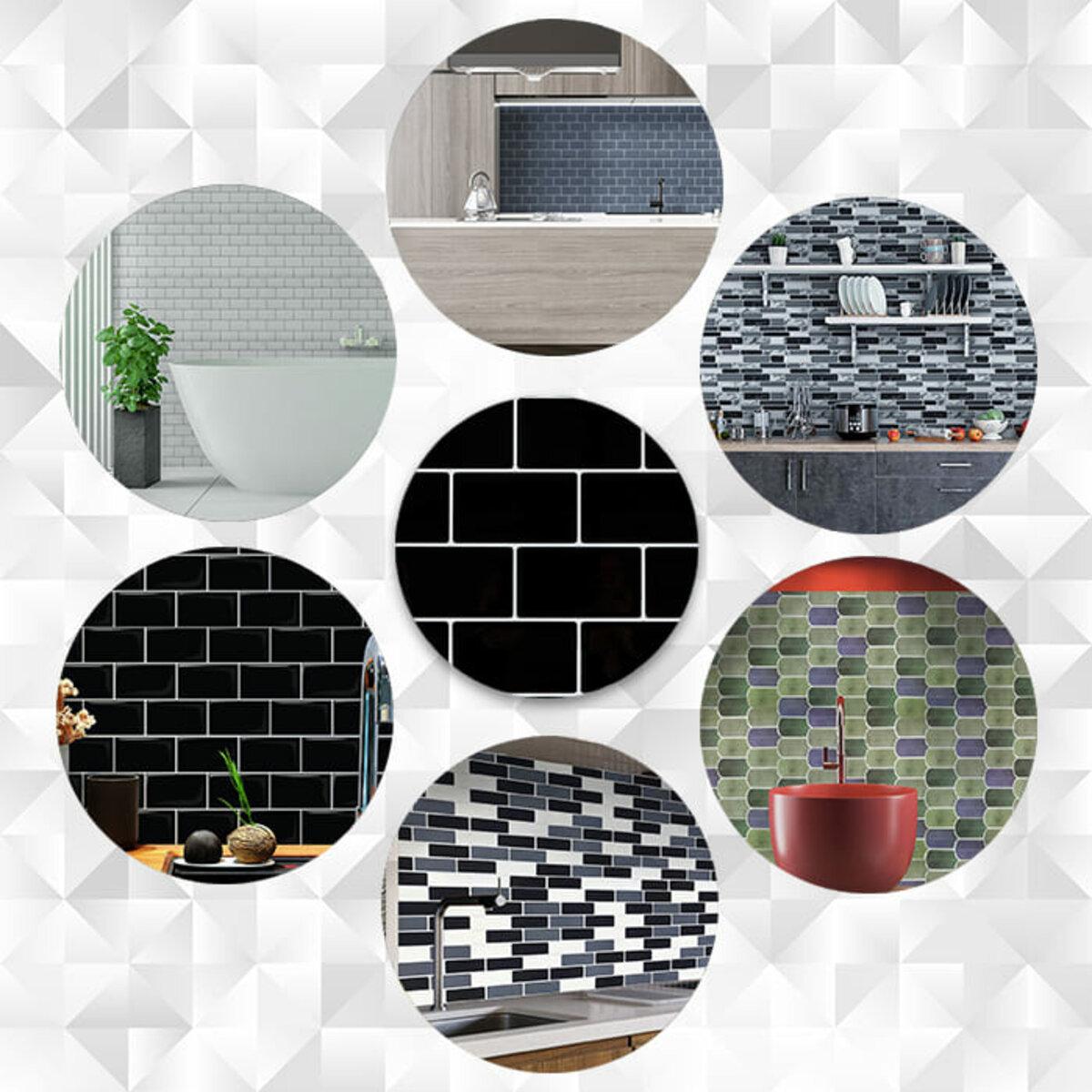 полиуретановая плитка для кухни — самоклеящаяся плитка под кирпич 305х305 мм в интерьере