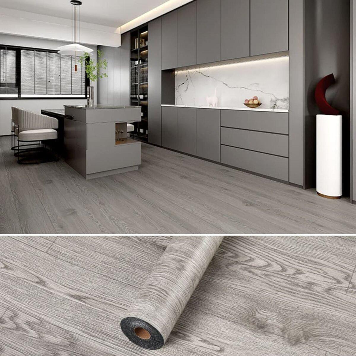 виниловый рулон в интерьере кухни — влагостойкое напольное покрытие рулонное