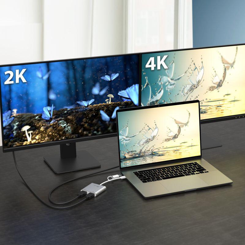 USB-C адаптер J5create JCA365-N для двох HDMI моніторів із підтримкою 4K