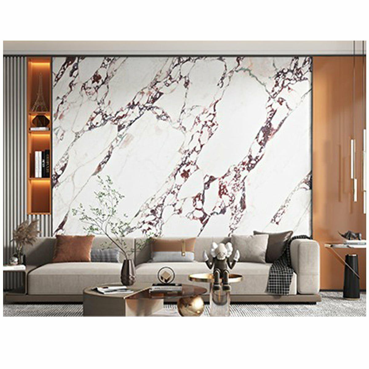 самоклеящаяся виниловая плитка для стен под мрамор — рулоны ПВХ в интерьере