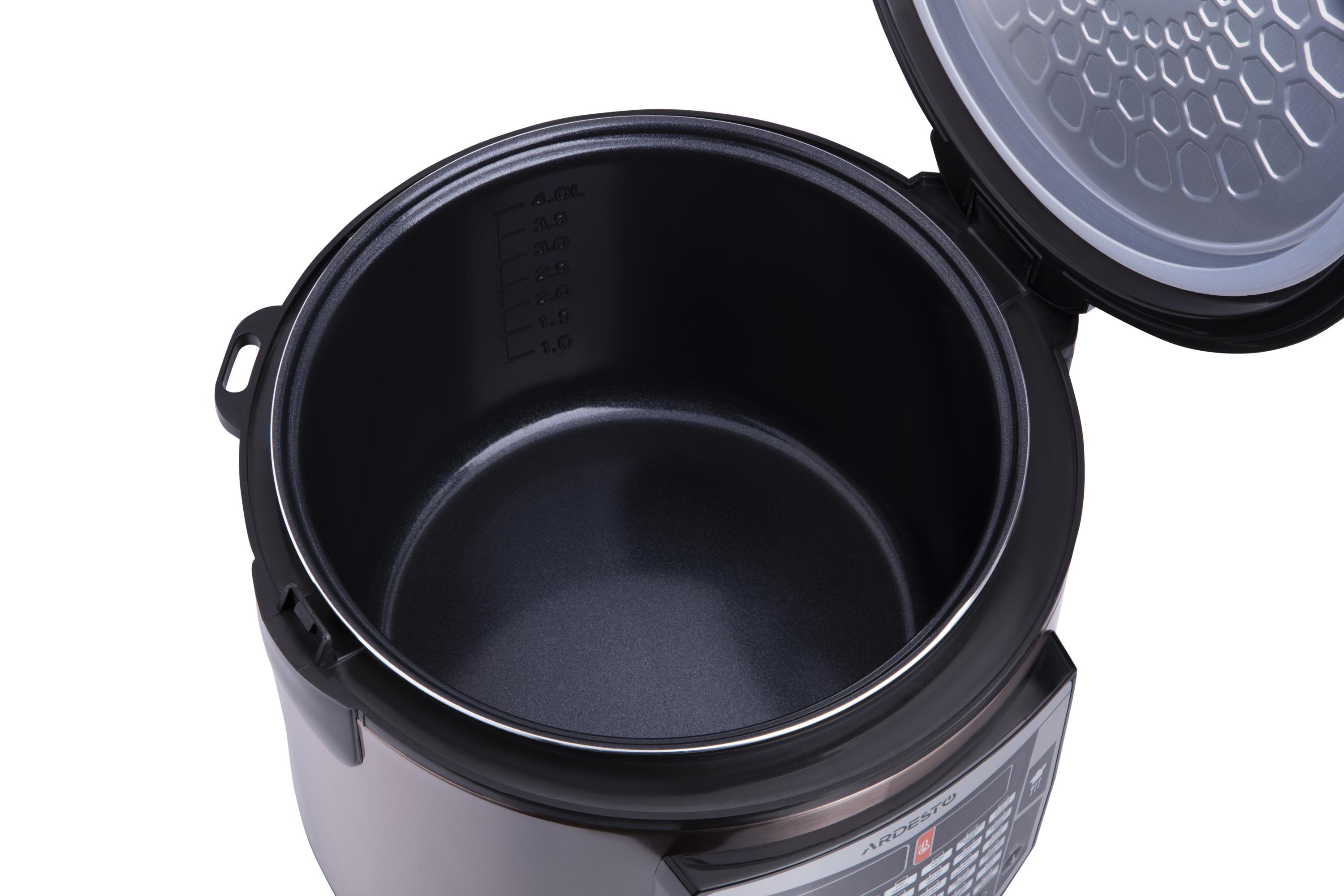 мультиварка на 4 литра с программами, открытая крышка и керамическая чаша