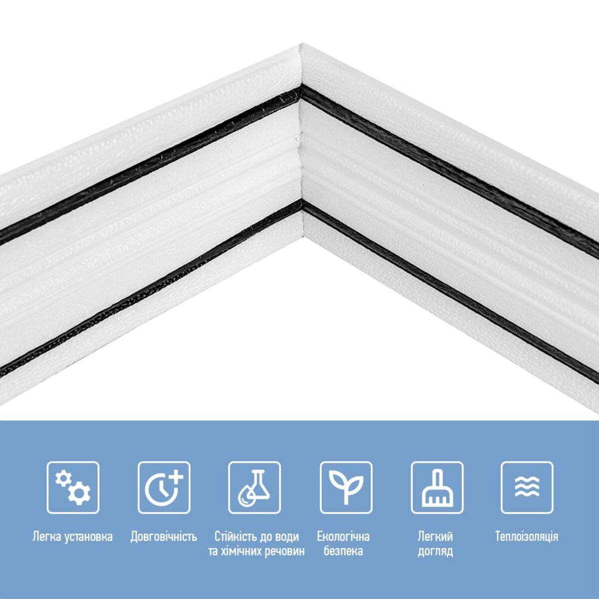 Интерьер с самоклеящимся плинтусом белым с чёрной полоской — декоративный плинтус для внутренних работ