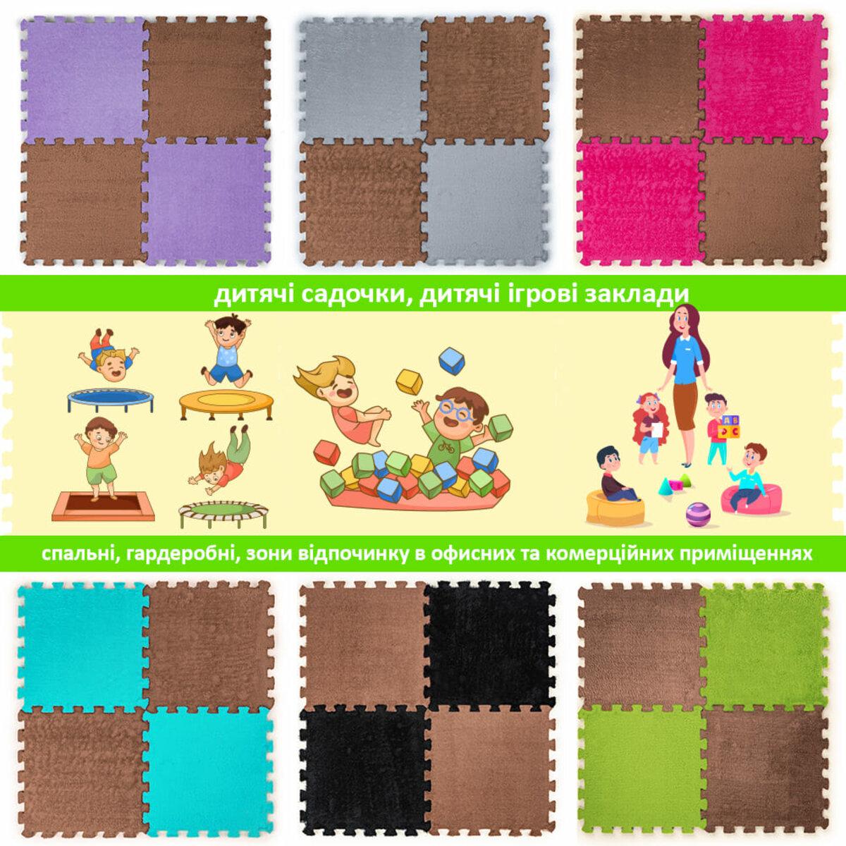 крупный план слоя EVA и плюша — мягкое детское покрытие пазлы структура и замки