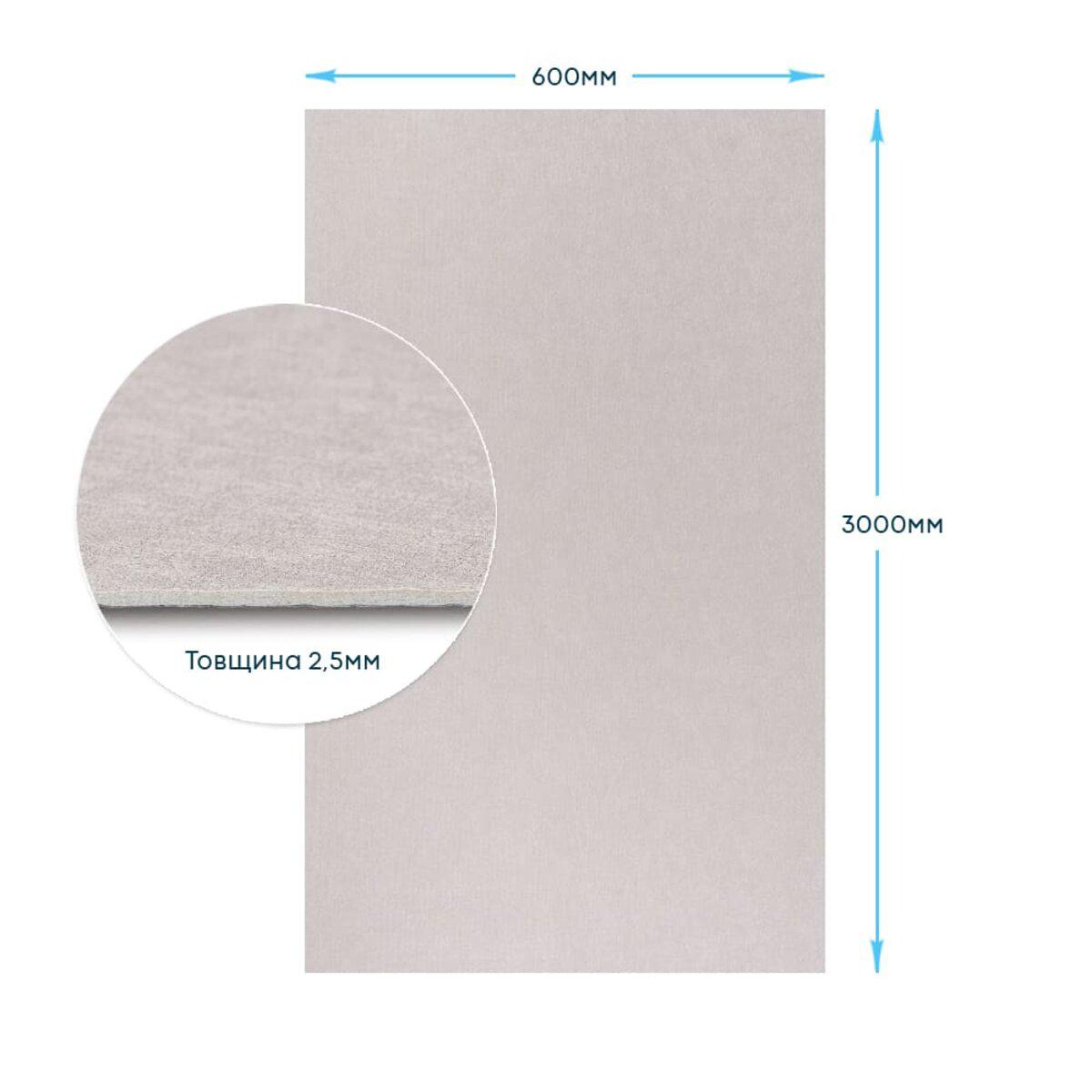 Будова самоклеючої гнучкої штукатурки: верхній ПВХ шар, армувальна сітка, ХРЕ піна, фольгований шар і клейова основа