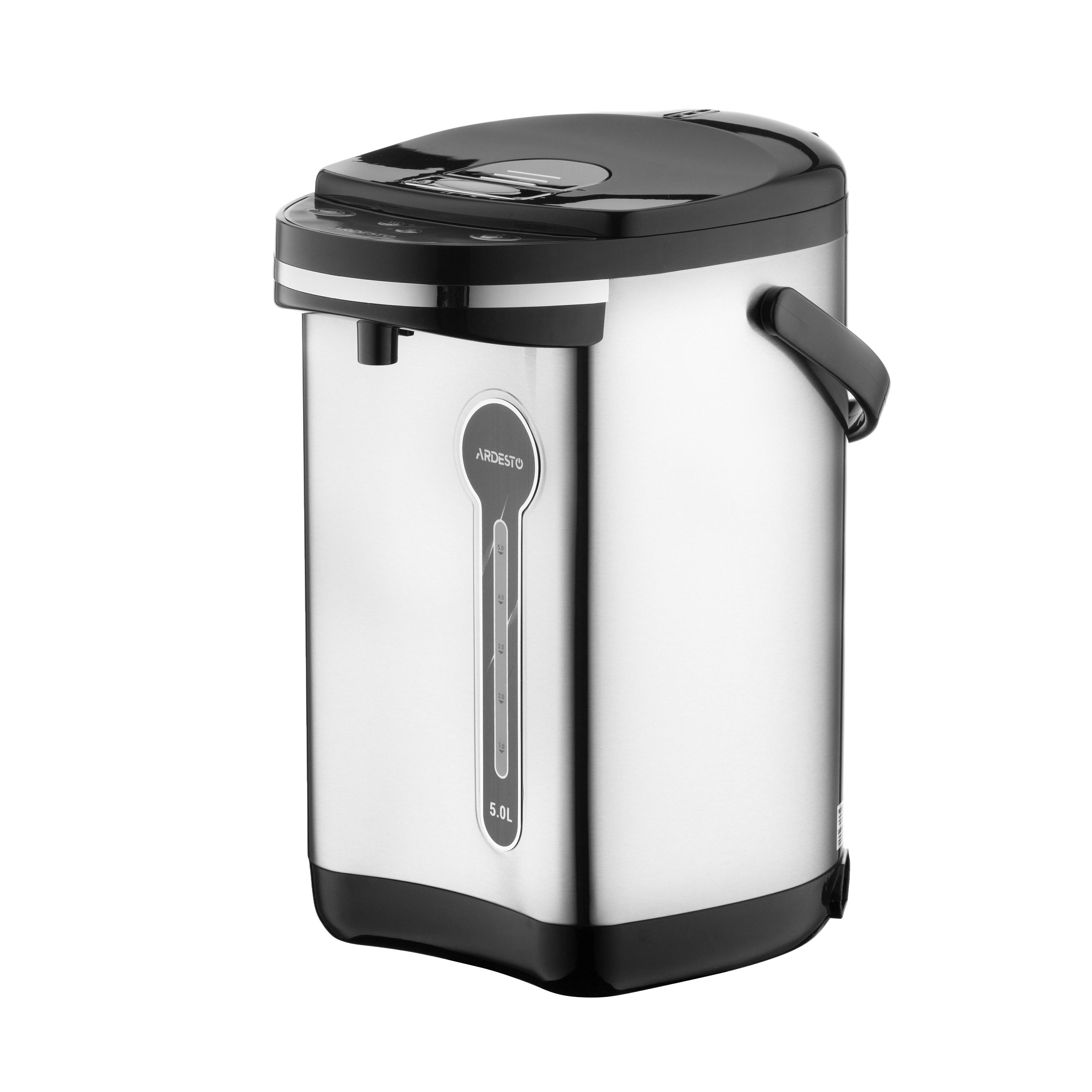 термопот с открытой крышкой — внутренняя емкость из нержавеющей стали SUS304, скрытый нагревательный элемент