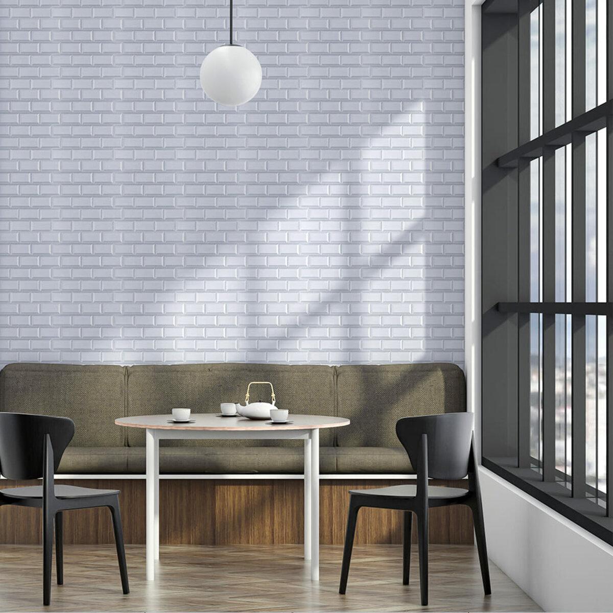 декоративная плитка для стен кухни — ПВХ плитка под кирпич 300x300 в интерьере