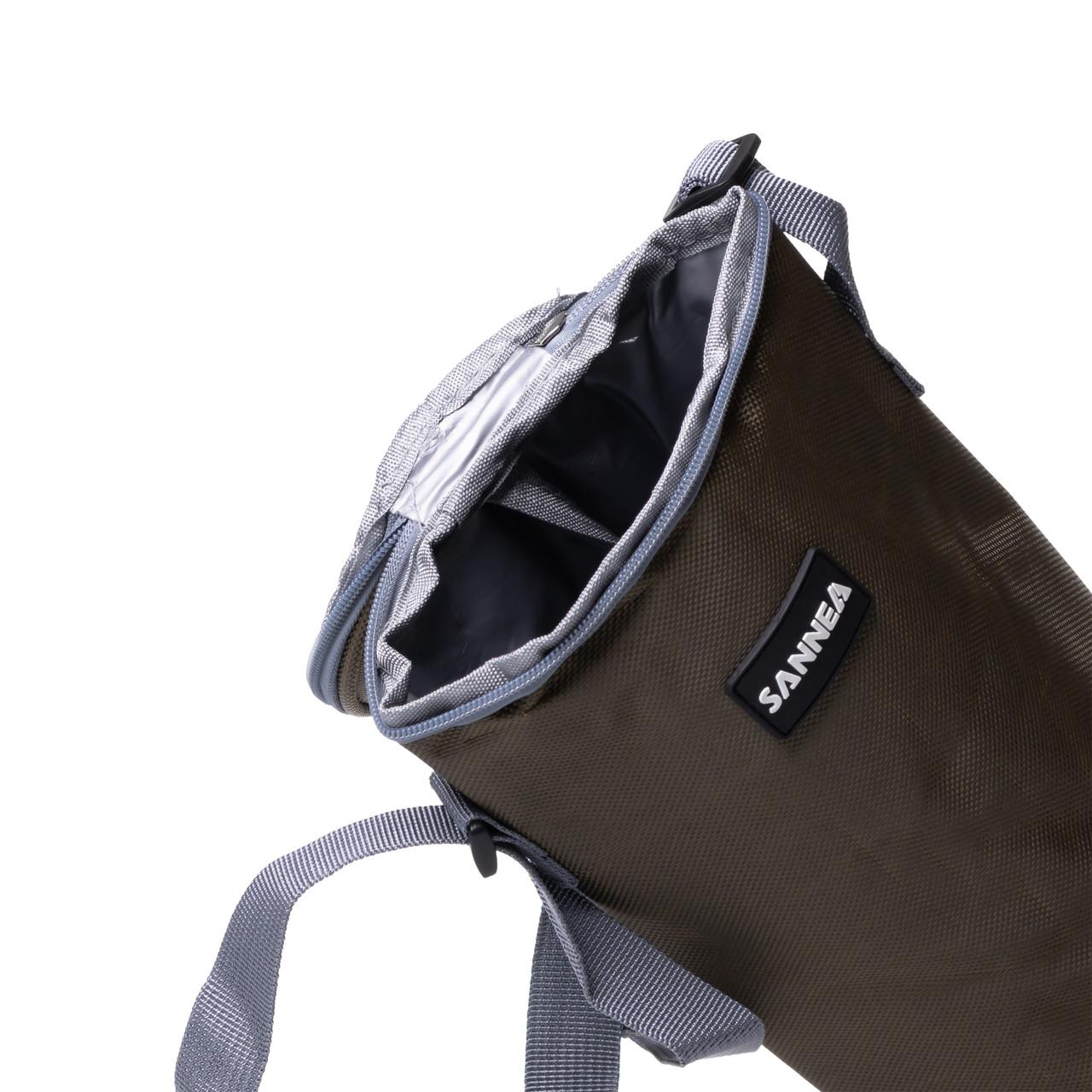 изоляционная сумка для термоса вид внутри с термоизоляцией и молнией