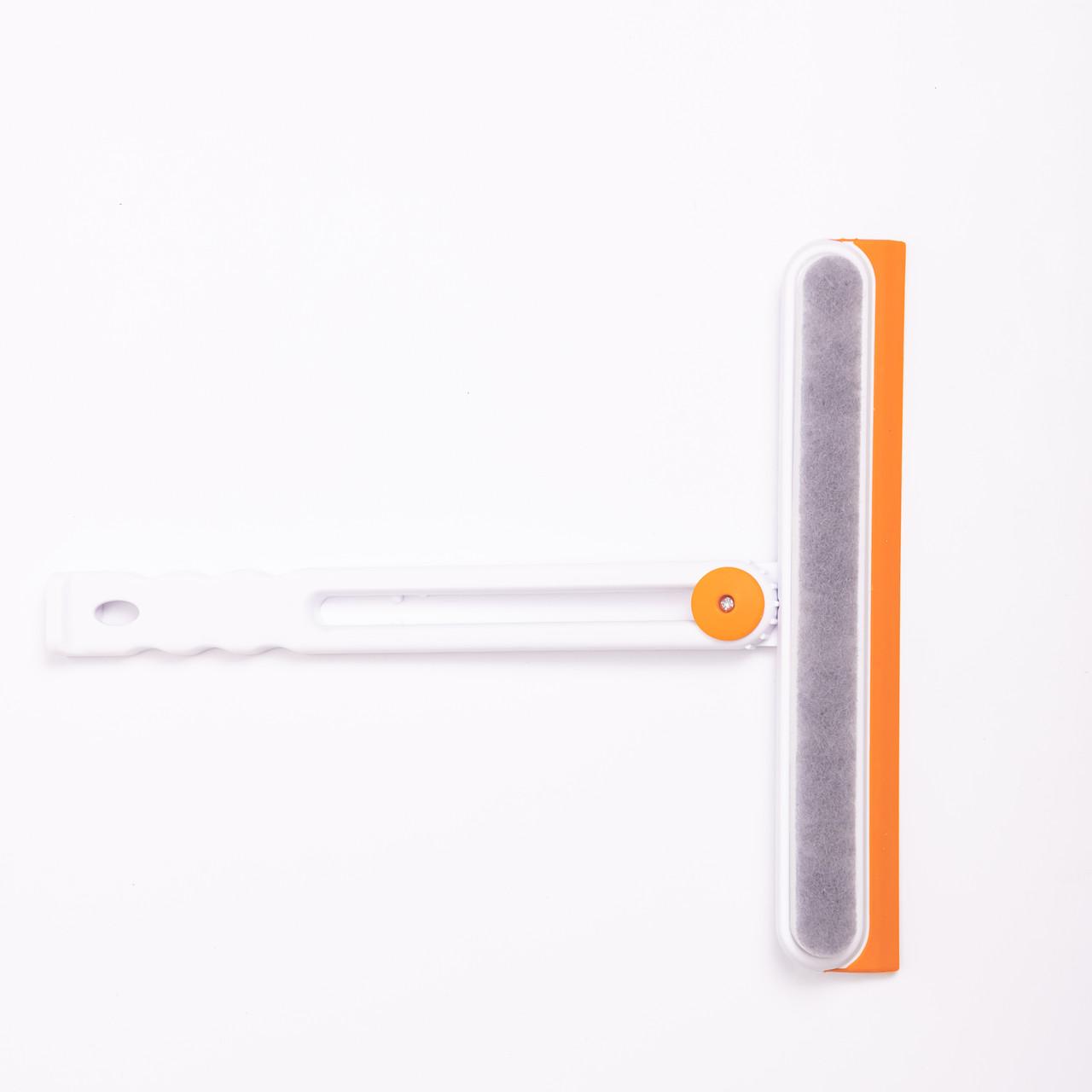 складной водосгон для стекол с абразивной губкой и резиновым лезвием, вид сверху