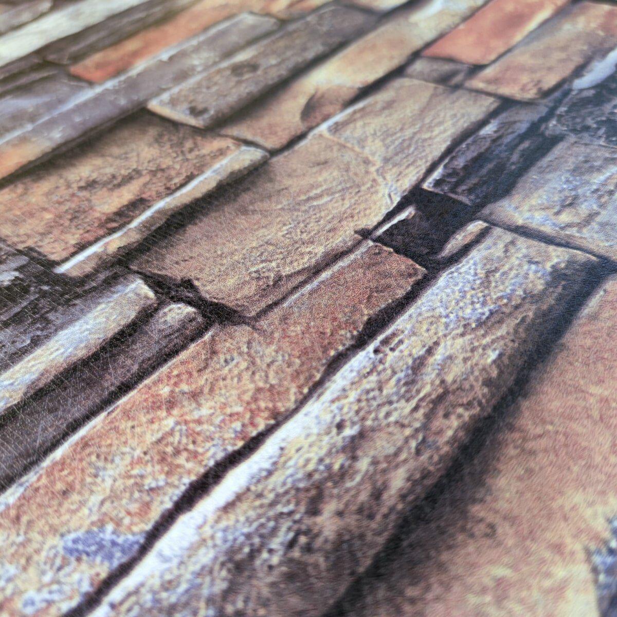 рельефная матовая самоклеящаяся плёнка под камень — крупный план текстуры 0,07 мм