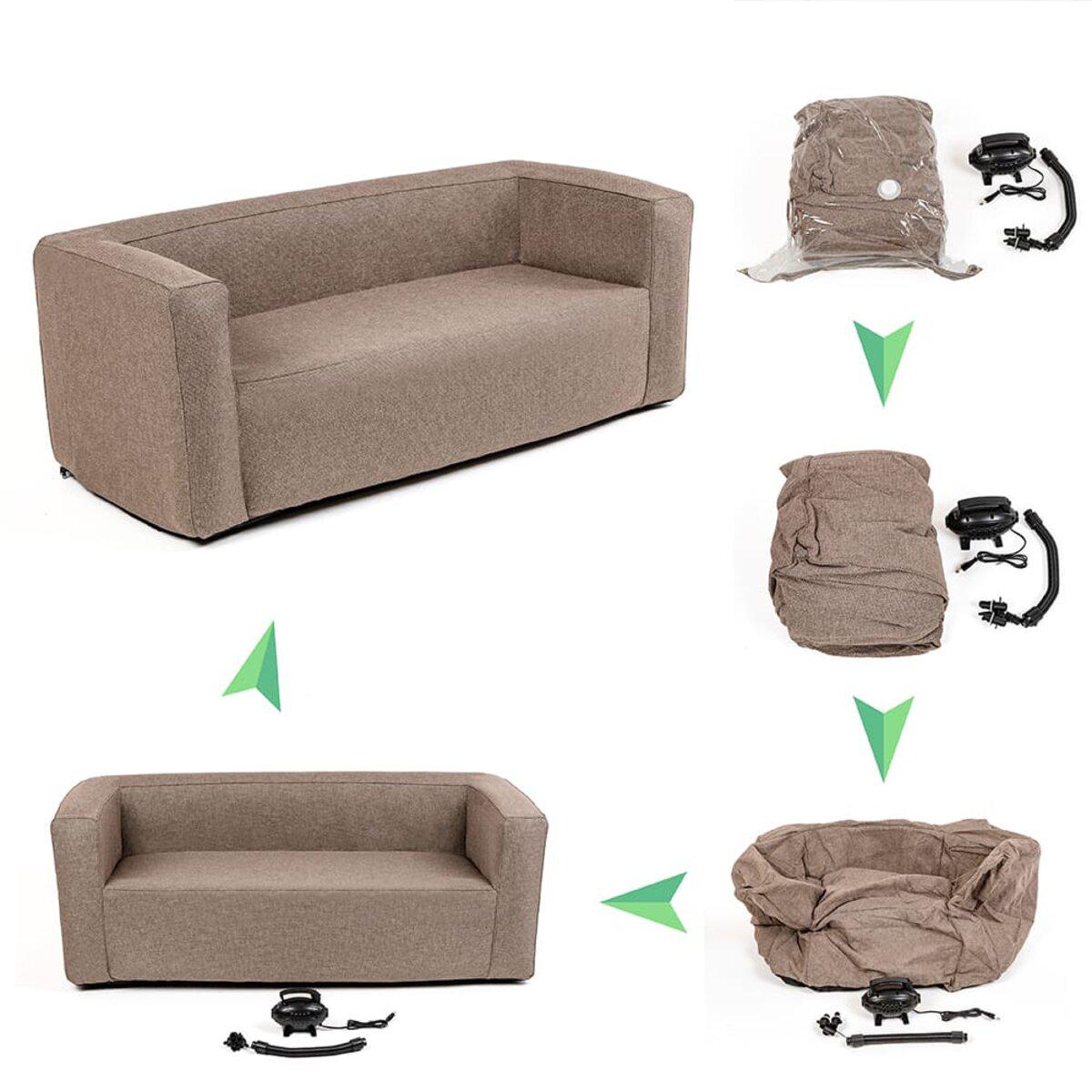 Комплект надувних меблів у сучасному інтер’єрі для зони відпочинку