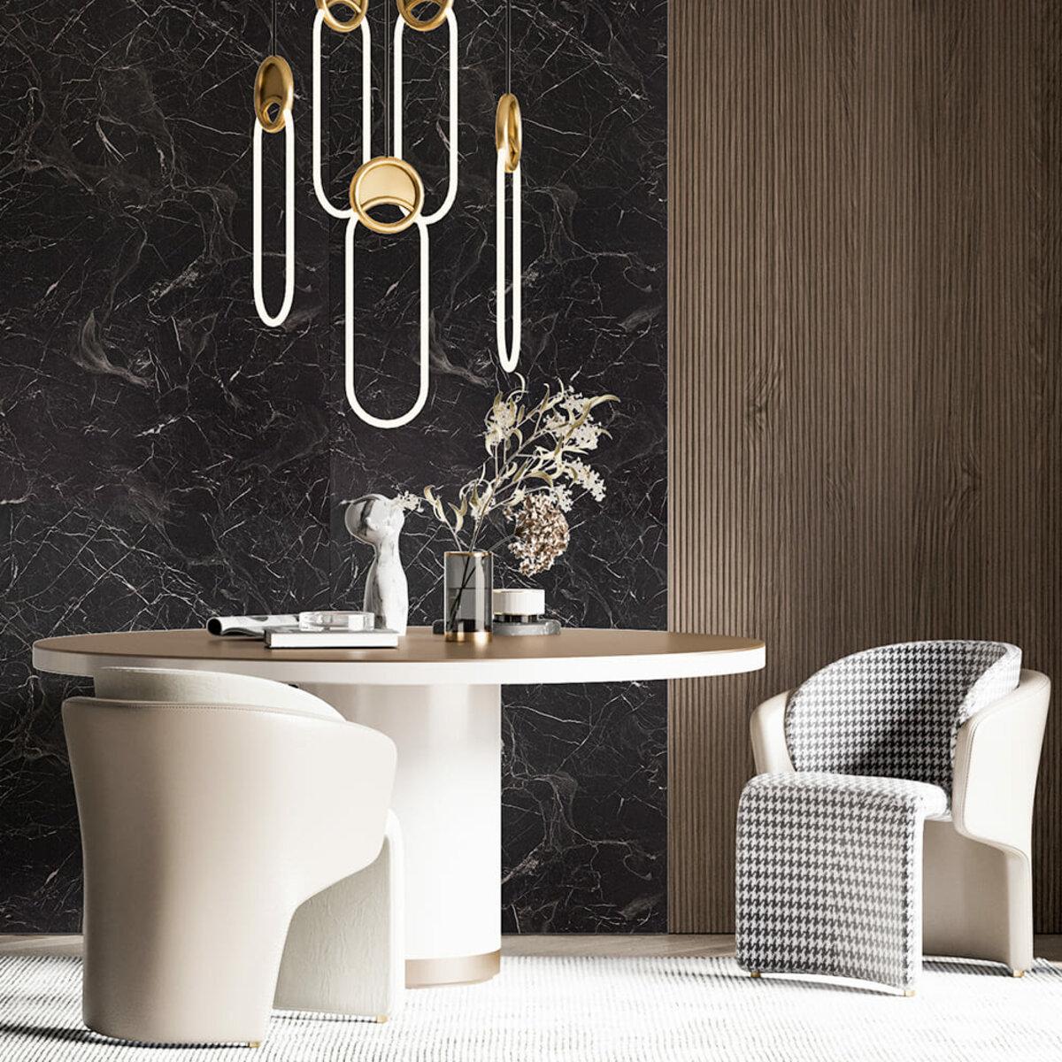 виниловая плитка в рулоне имитация мрамора в интерьере 600х3000 мм