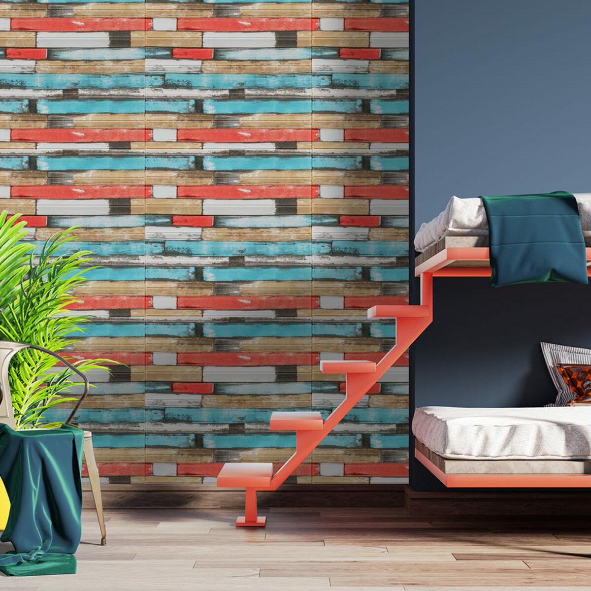 3D панель розовое дерево в интерьере 700x700 самоклеящиеся 3D панели для стен