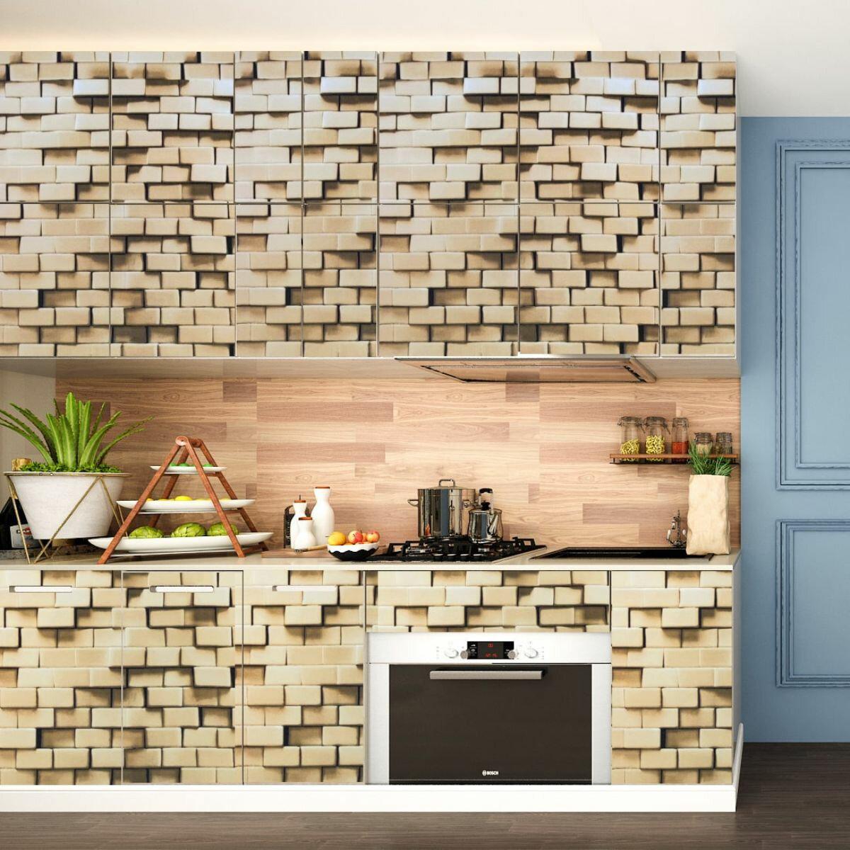 самоклеящаяся пленка песочный камень для кухонных фасадов 0,45х10м