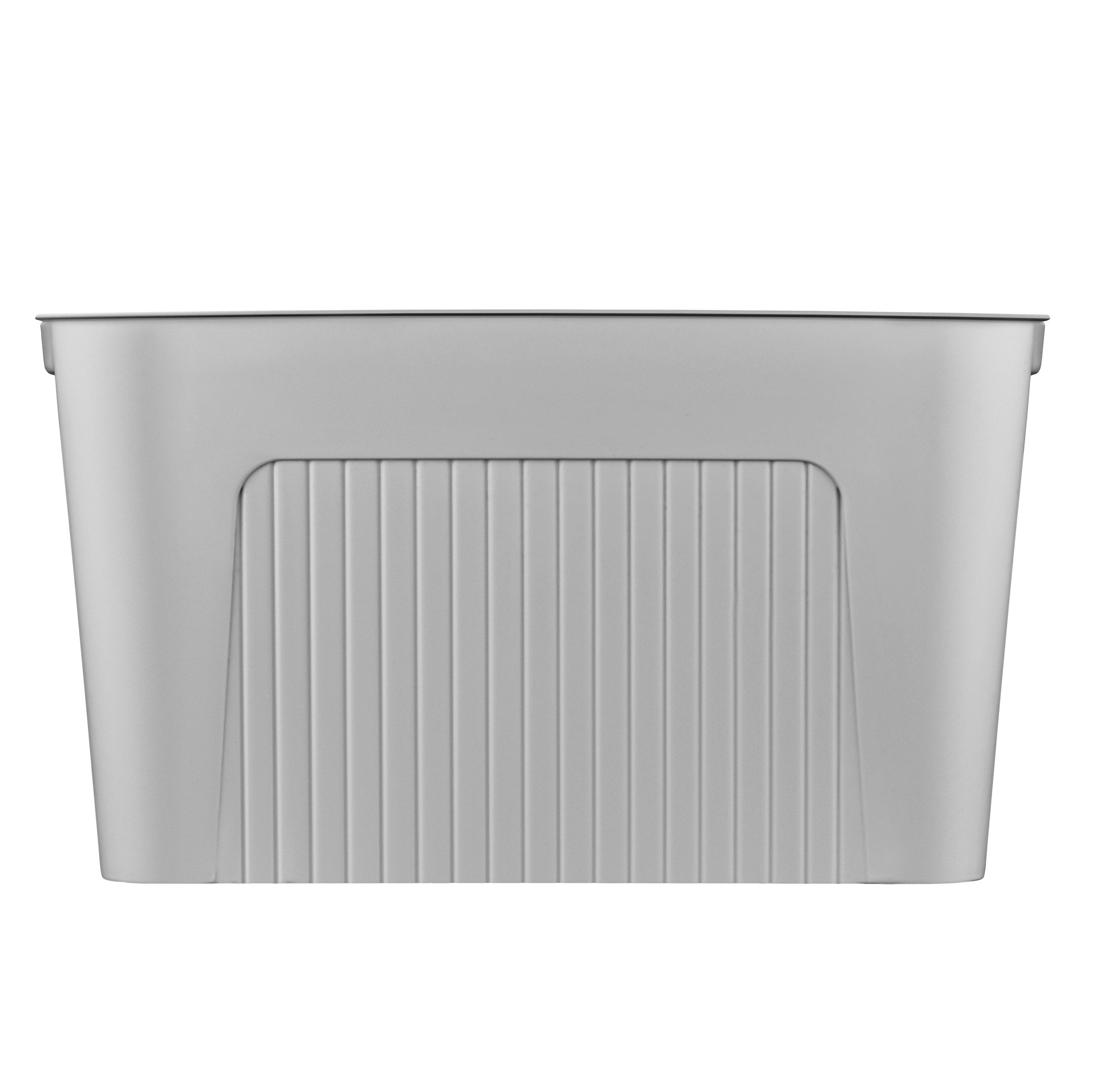 Ящик для хранения с крышкой Ardesto 23 л серого цвета, размеры 45,5х31х24,5 см