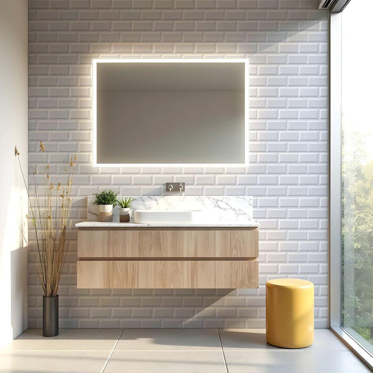 Декоративная ПВХ панель под кирпич в ванной комнате, влагостойкие панели для стен 4 мм