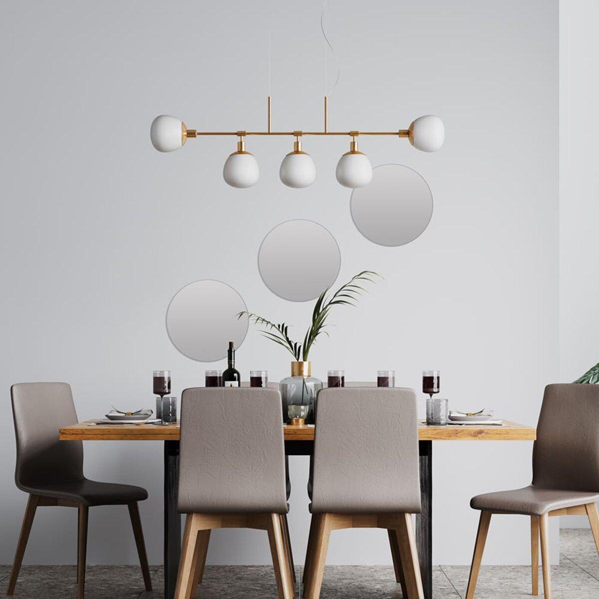 круглое акриловое зеркало 330 мм в интерьере, самоклеящееся зеркало для гостиной