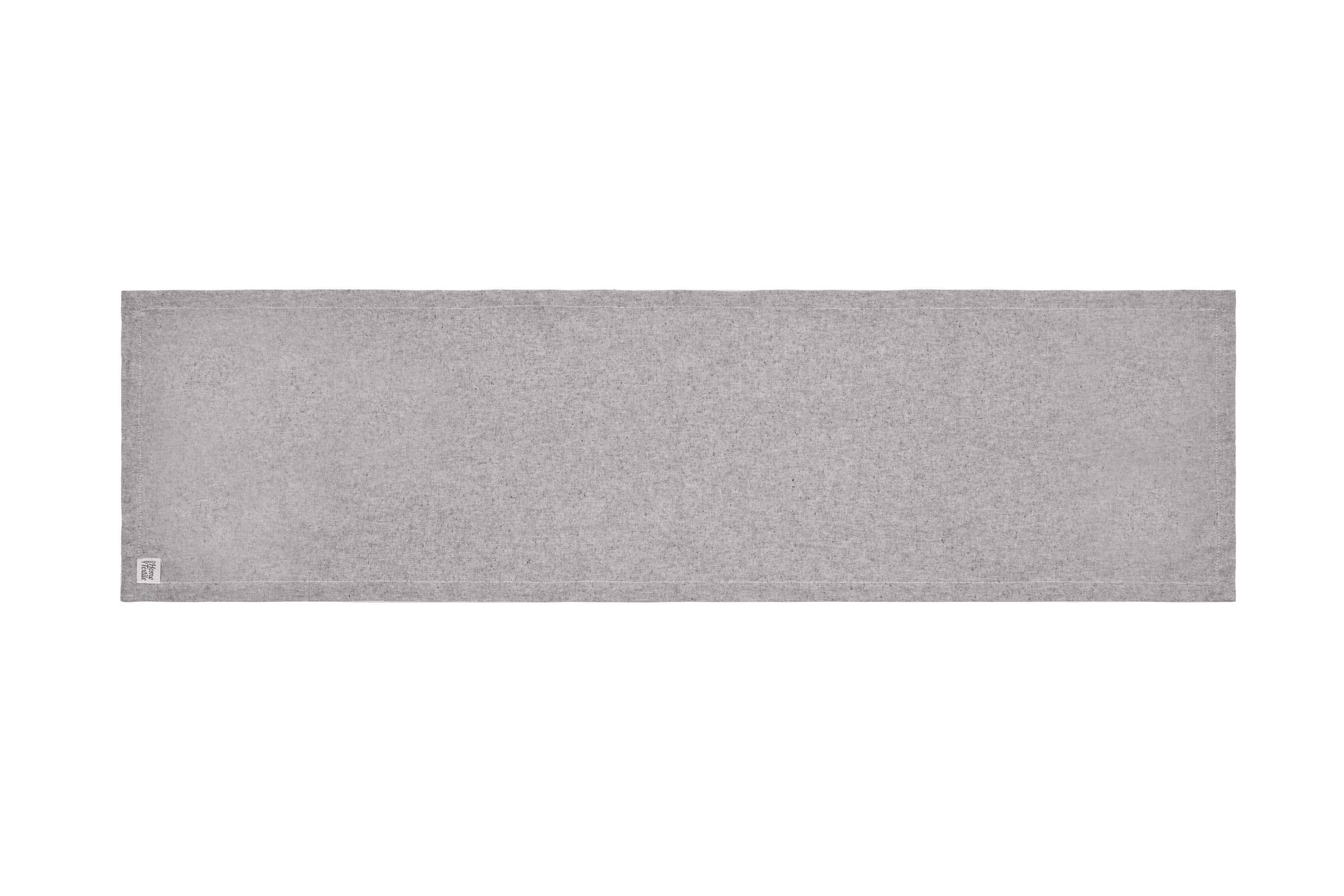 декоративный столовый раннер 40x140 из хлопка — серый текстиль для сервировки